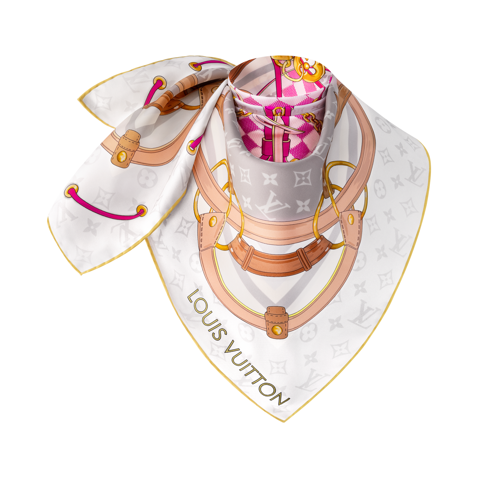 Flower And Straps Square 90 . in Women