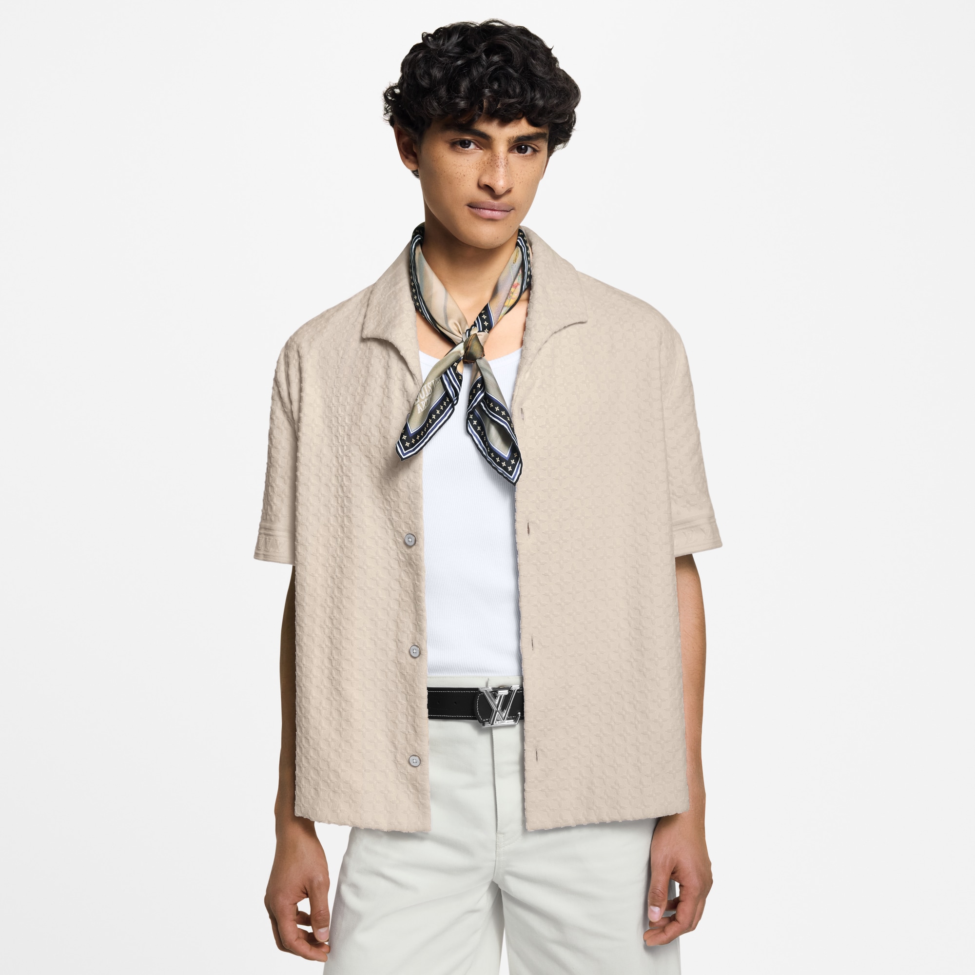 French Terry Short-Sleeved Shirt  in Men
