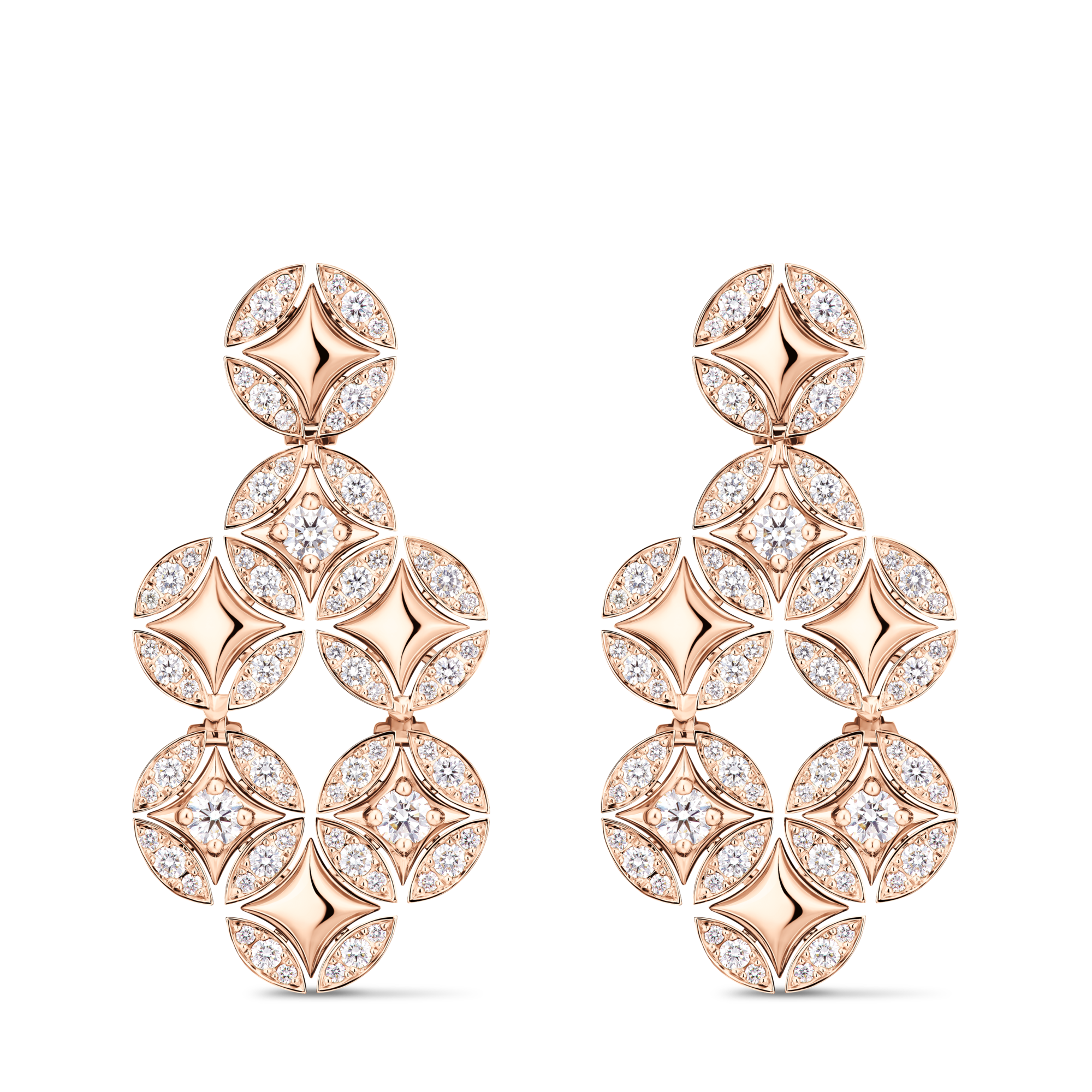 Galaxie Earrings, Rose Gold and Diamonds  in Les Extraordinaires