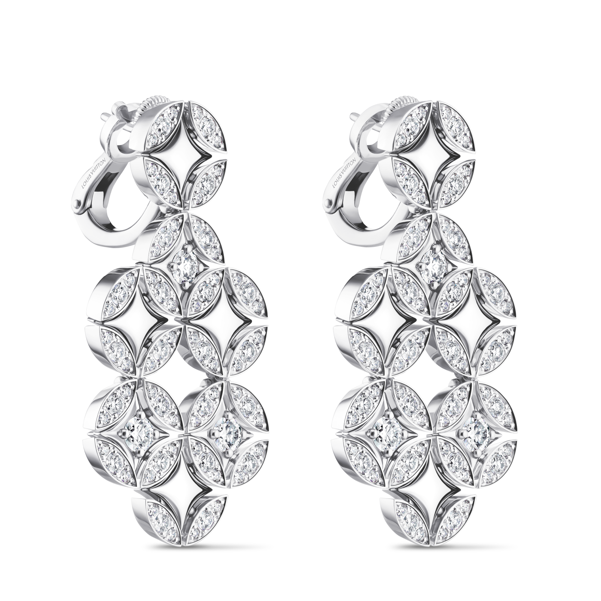 Galaxie Earrings, White Gold and Diamonds  in Les Extraordinaires
