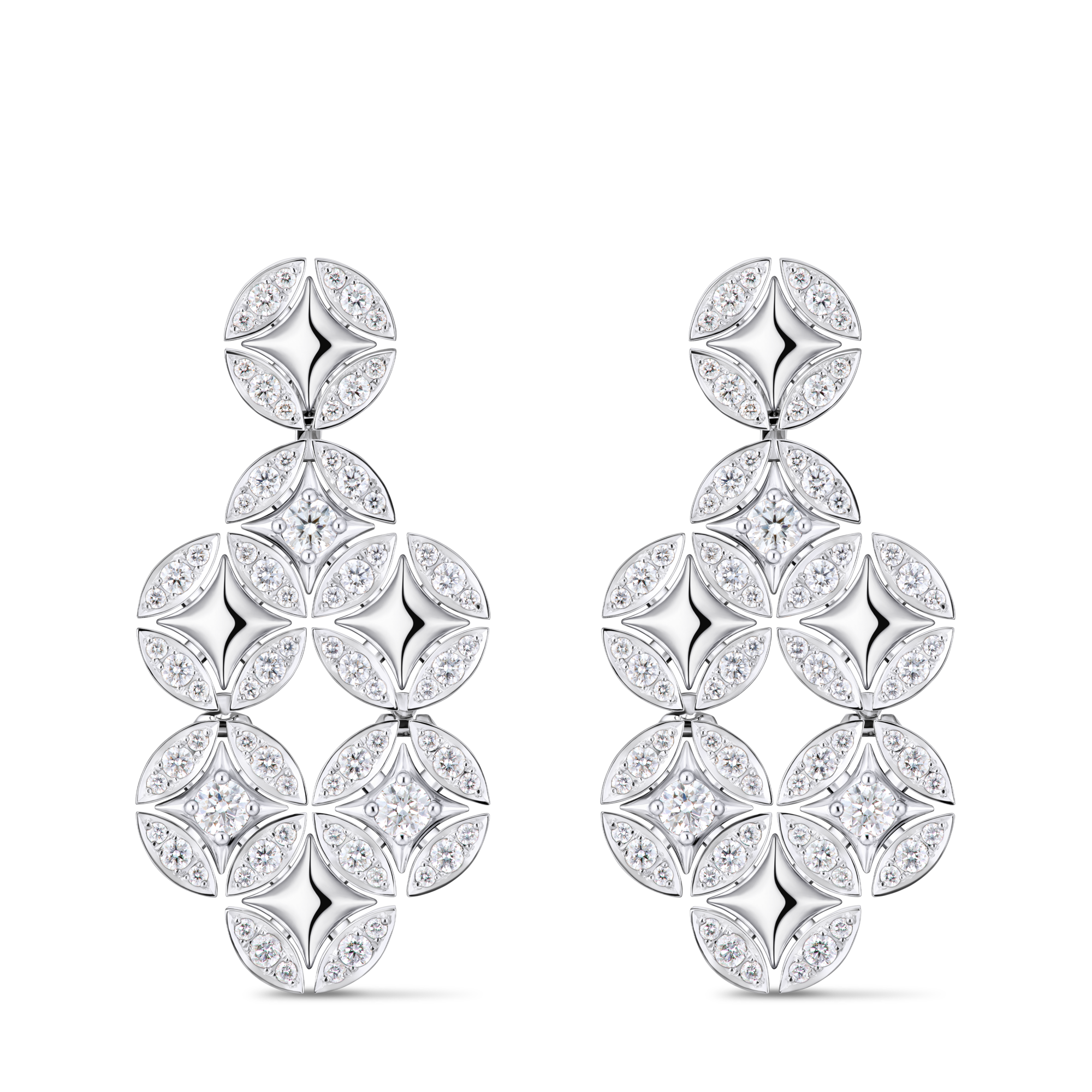 Galaxie Earrings, White Gold and Diamonds  in Les Extraordinaires