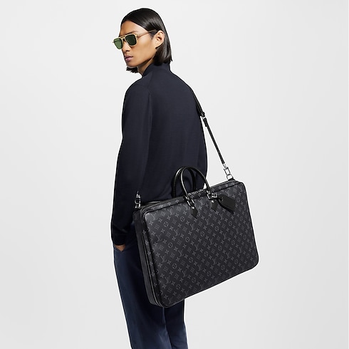 Garment cover 2 hangers Monogram Eclipse in Men's Travel All Luggage and Accessories collections by Louis Vuitton (Product zoom)