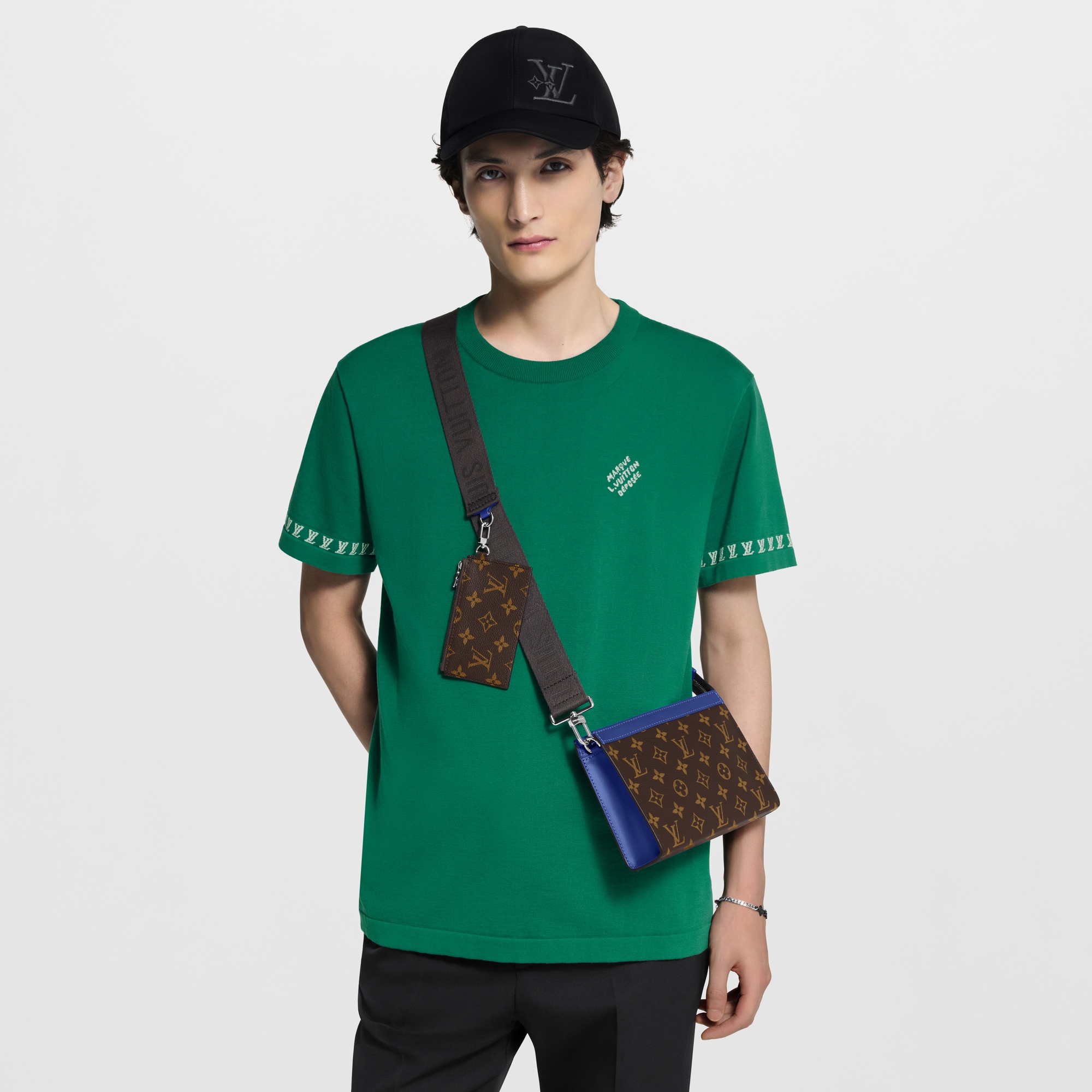 Gaston Wearable Wallet Monogram Macassar Canvas in Bags and Small Leather Goods