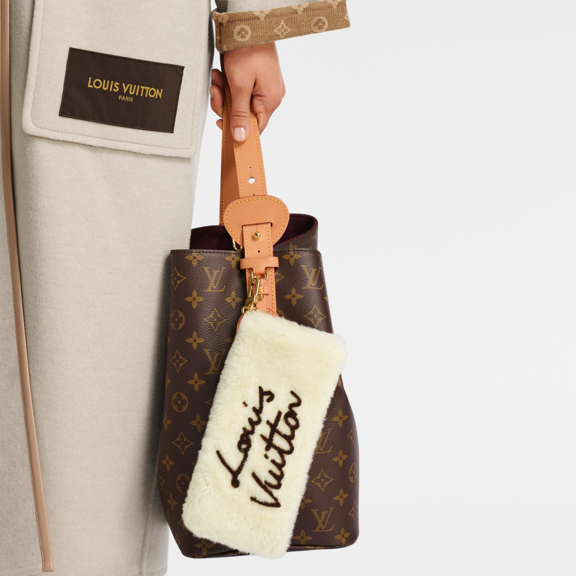Glasses Pouch LV Script Key Holder . in Women