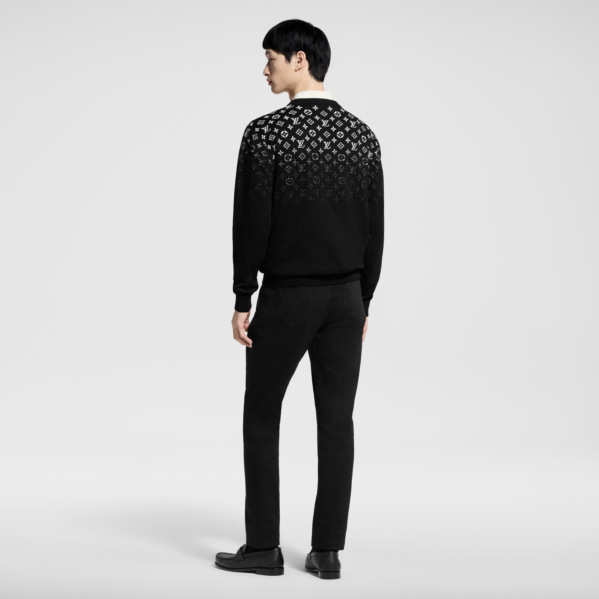 Gradient Cotton Crewneck  in Men