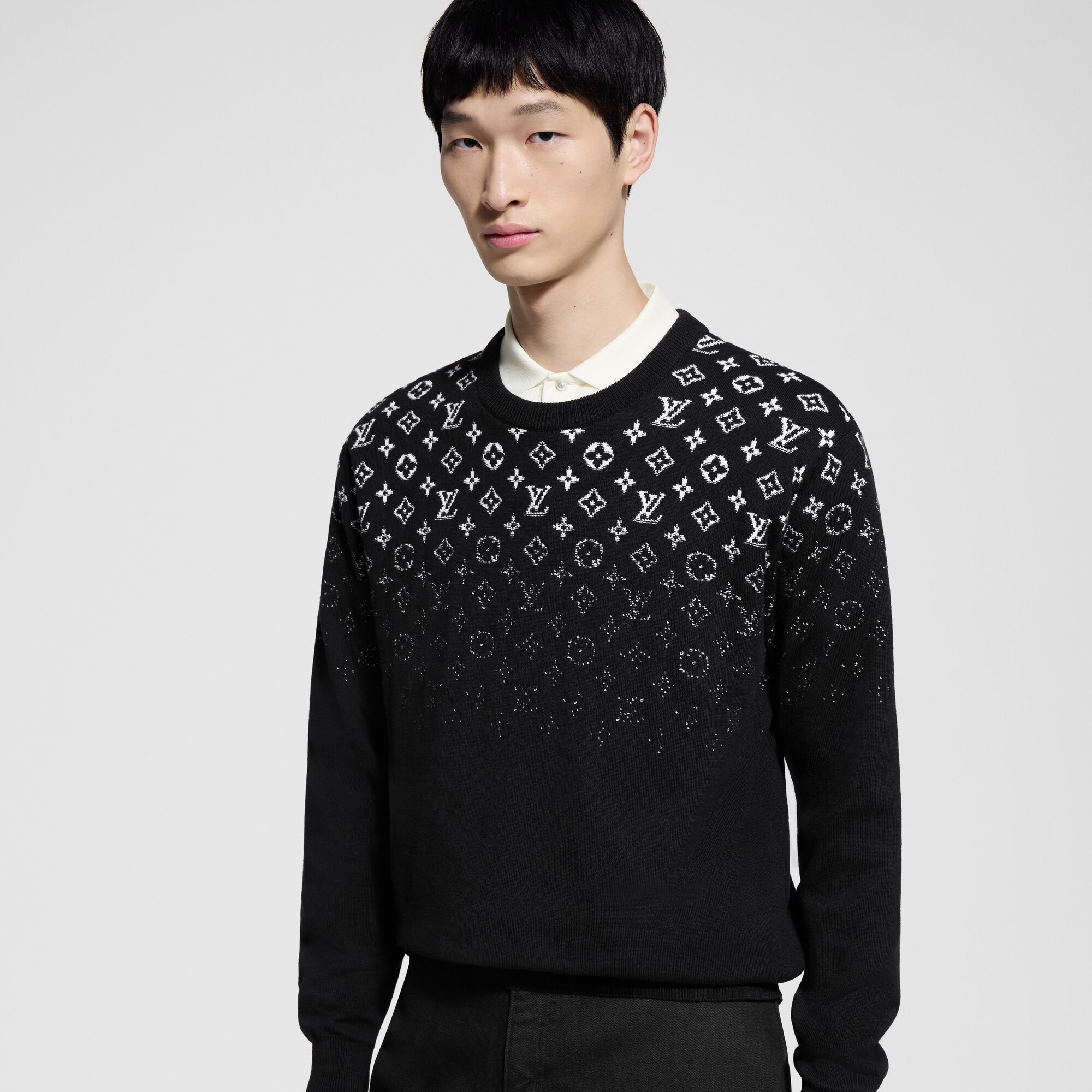 Gradient Cotton Crewneck  in Men
