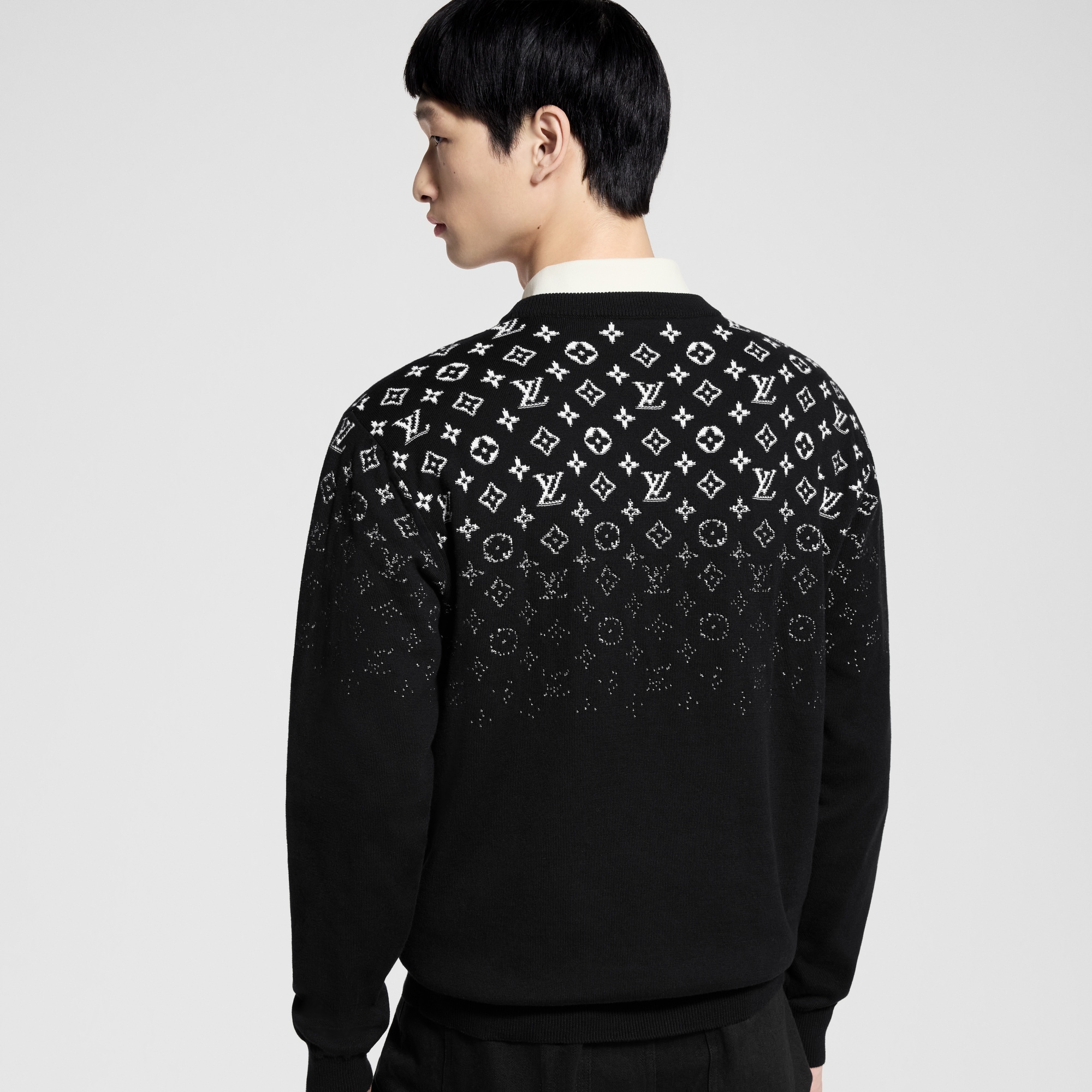 Gradient Cotton Crewneck  in Men