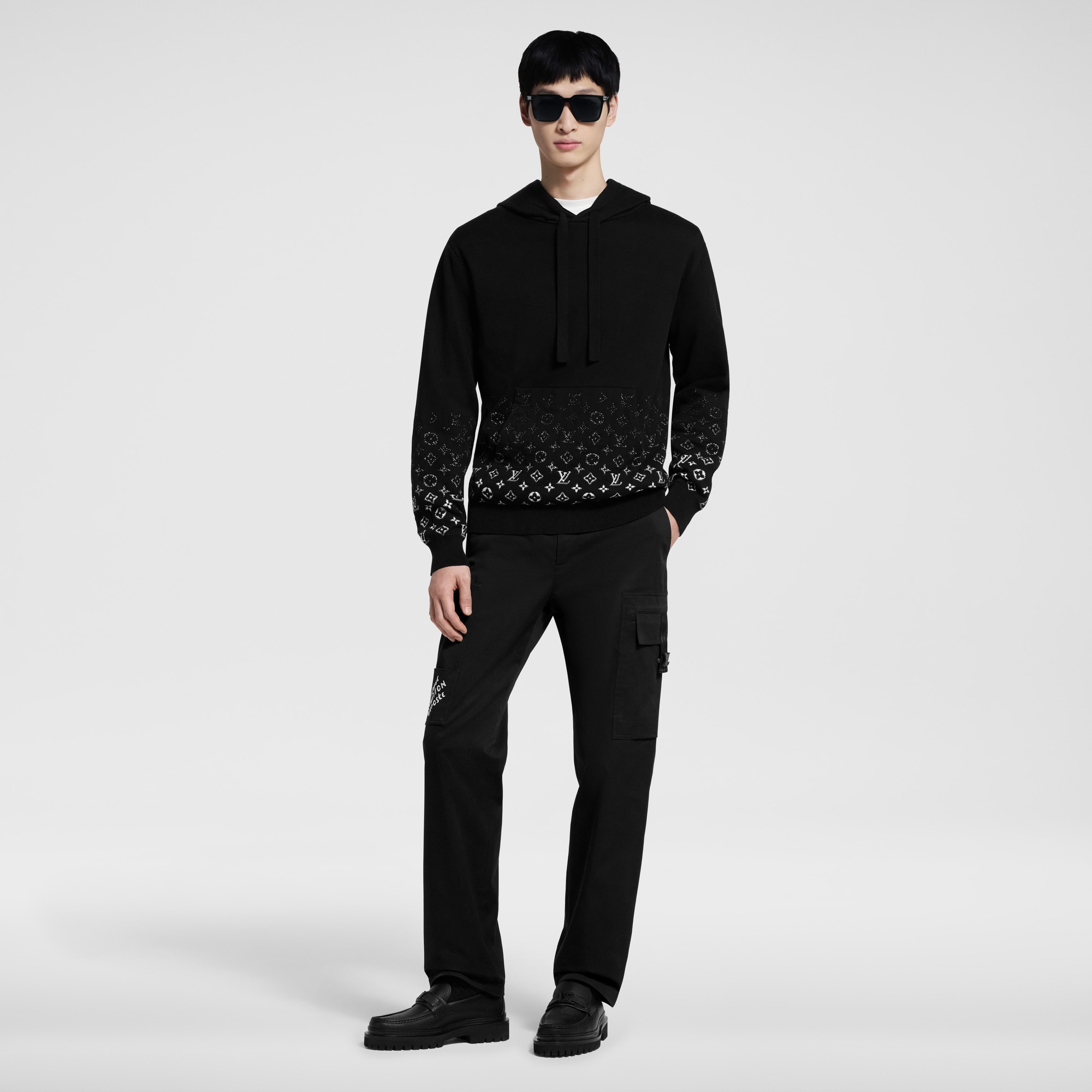 Gradient Cotton Hoodie  in Men