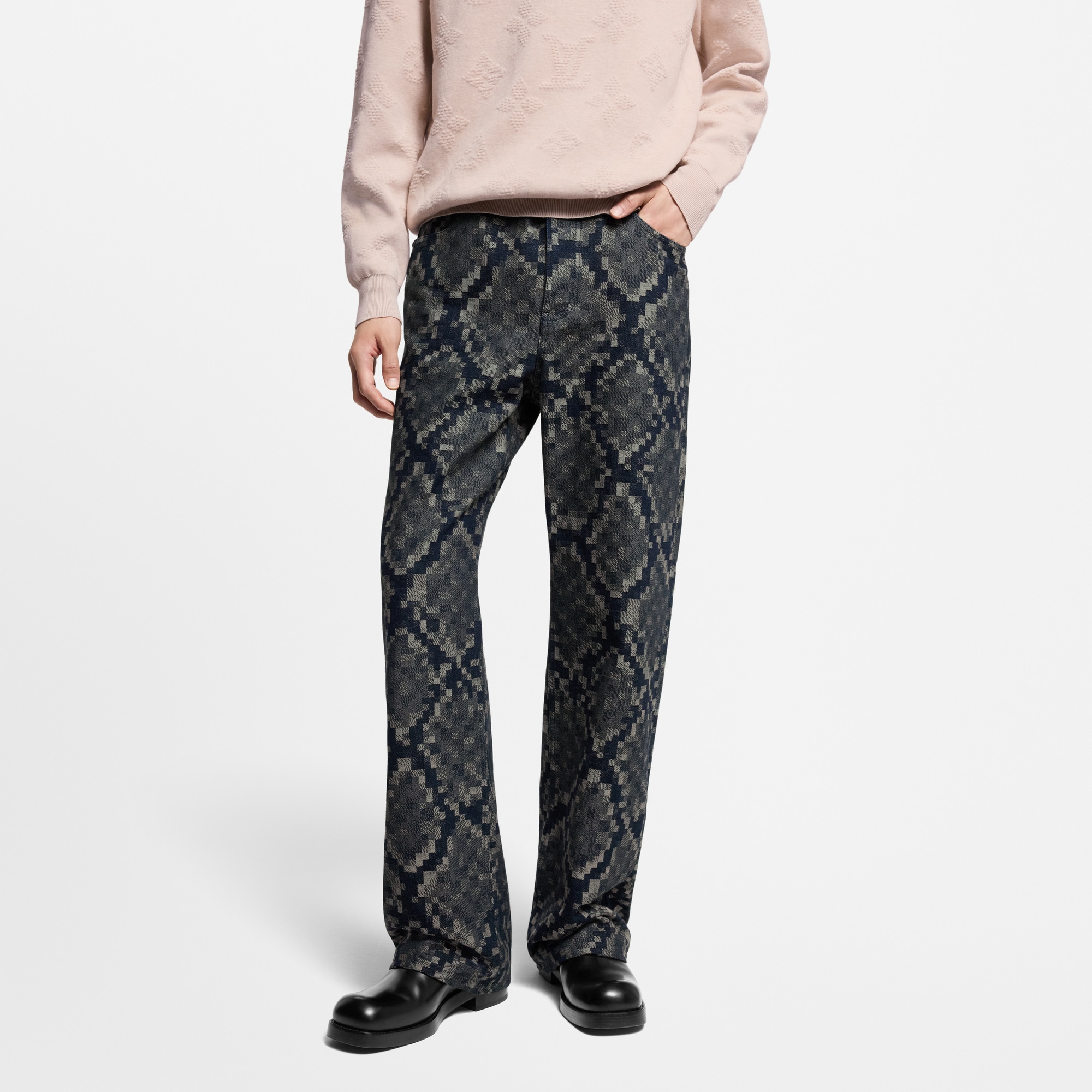 Graphic Denim Skate Pants  in Men