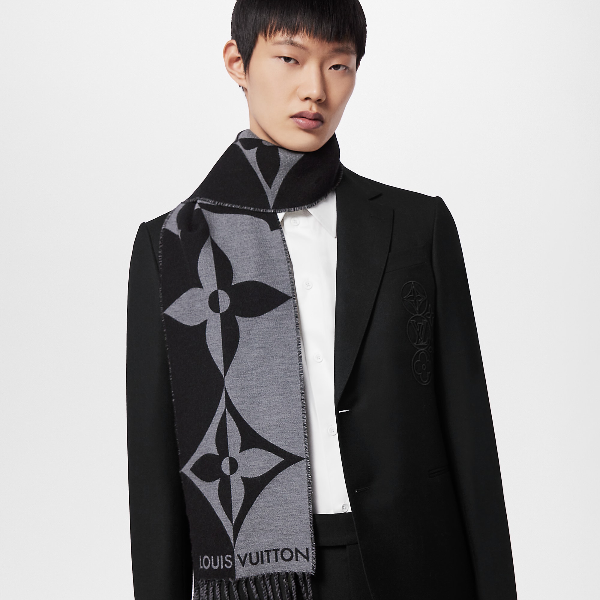 Graphic Dual Small Scarf . in Men