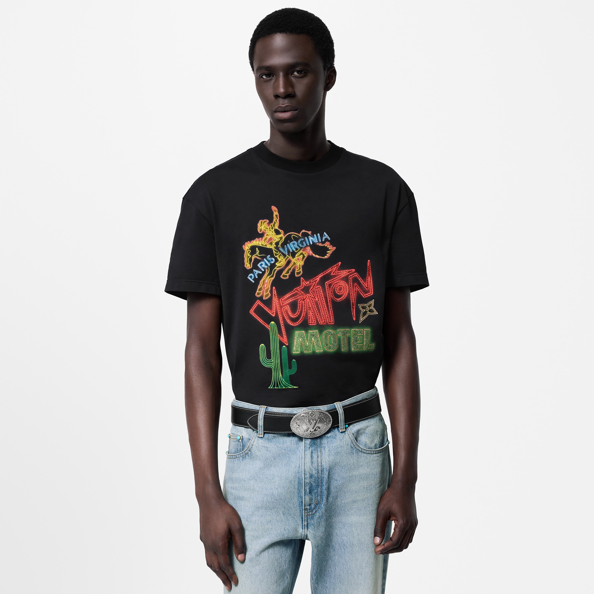 Graphic Embellished Cotton T-Shirt  in Men