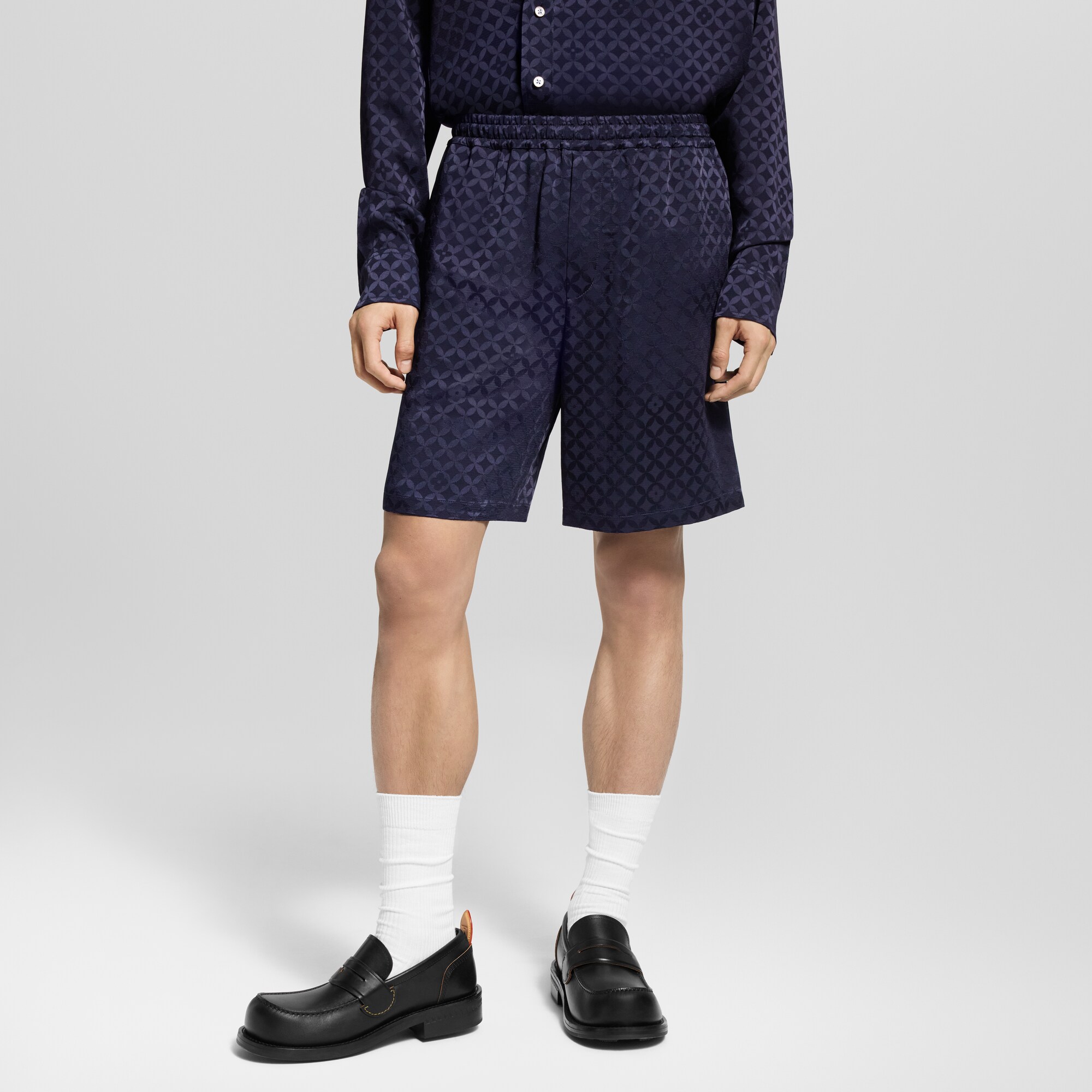 Graphic Jacquard Shorts  in Men