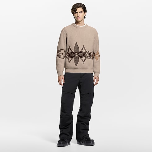 Graphic Knitted Crewneck in New's For Men LV Ski collections by Louis Vuitton (Product zoom)