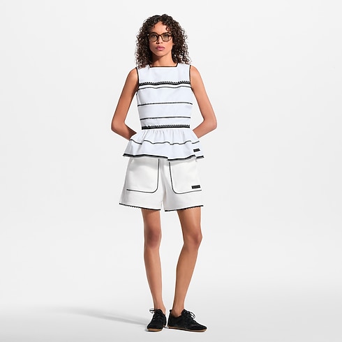 Graphic Lace Accent Shorts in Women's Ready-to-Wear Skirts and Shorts collections by Louis Vuitton (Product zoom)