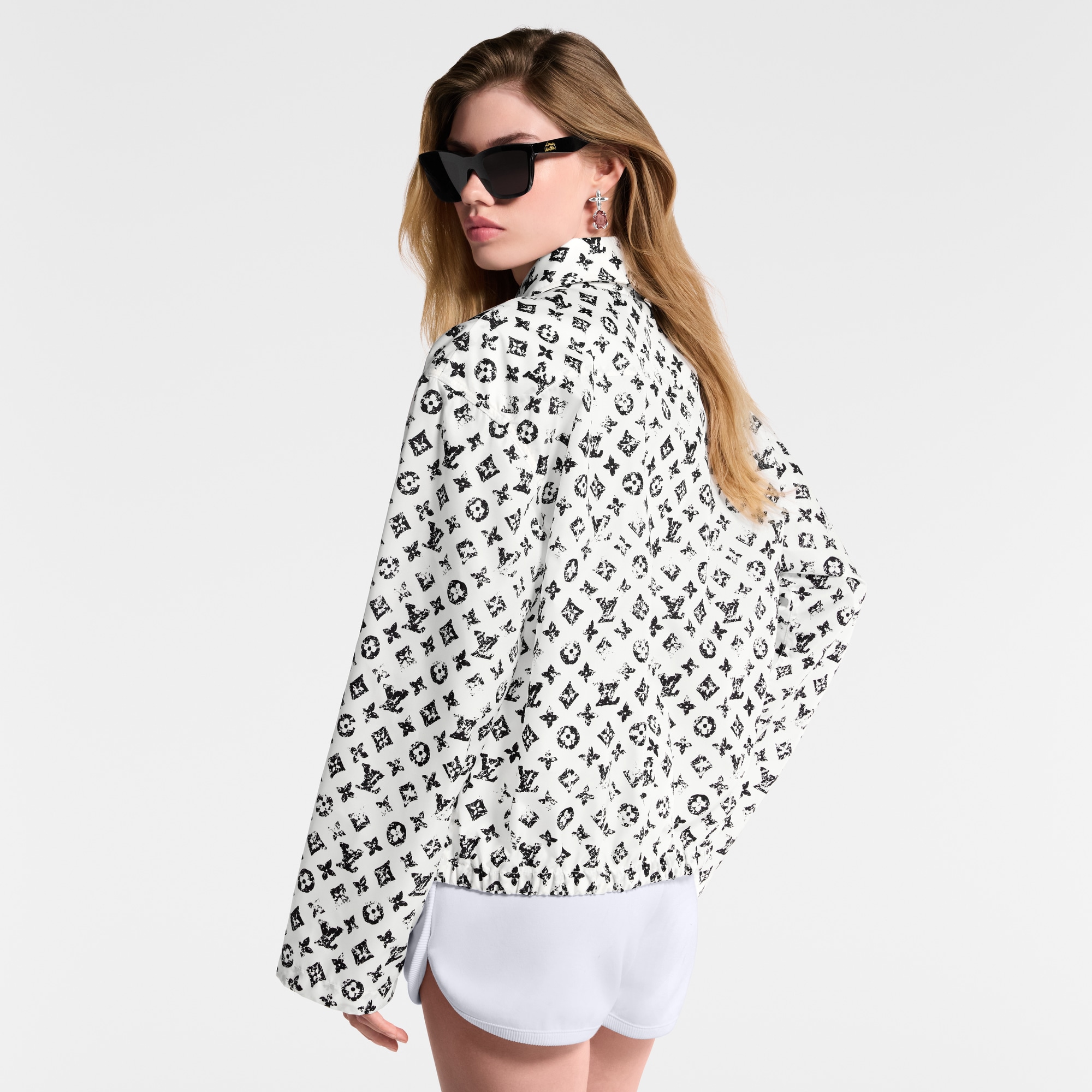 Graphic Monogram Zip-Up Jacket  in Women