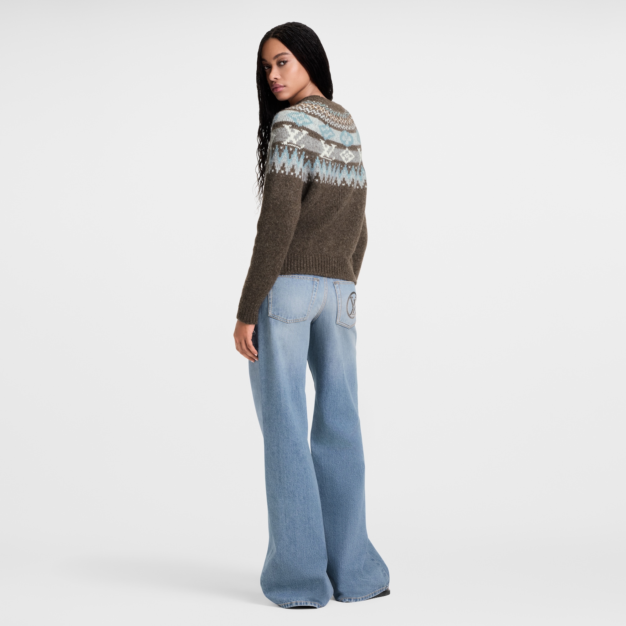 Graphic Signature Knit Pullover  in Women