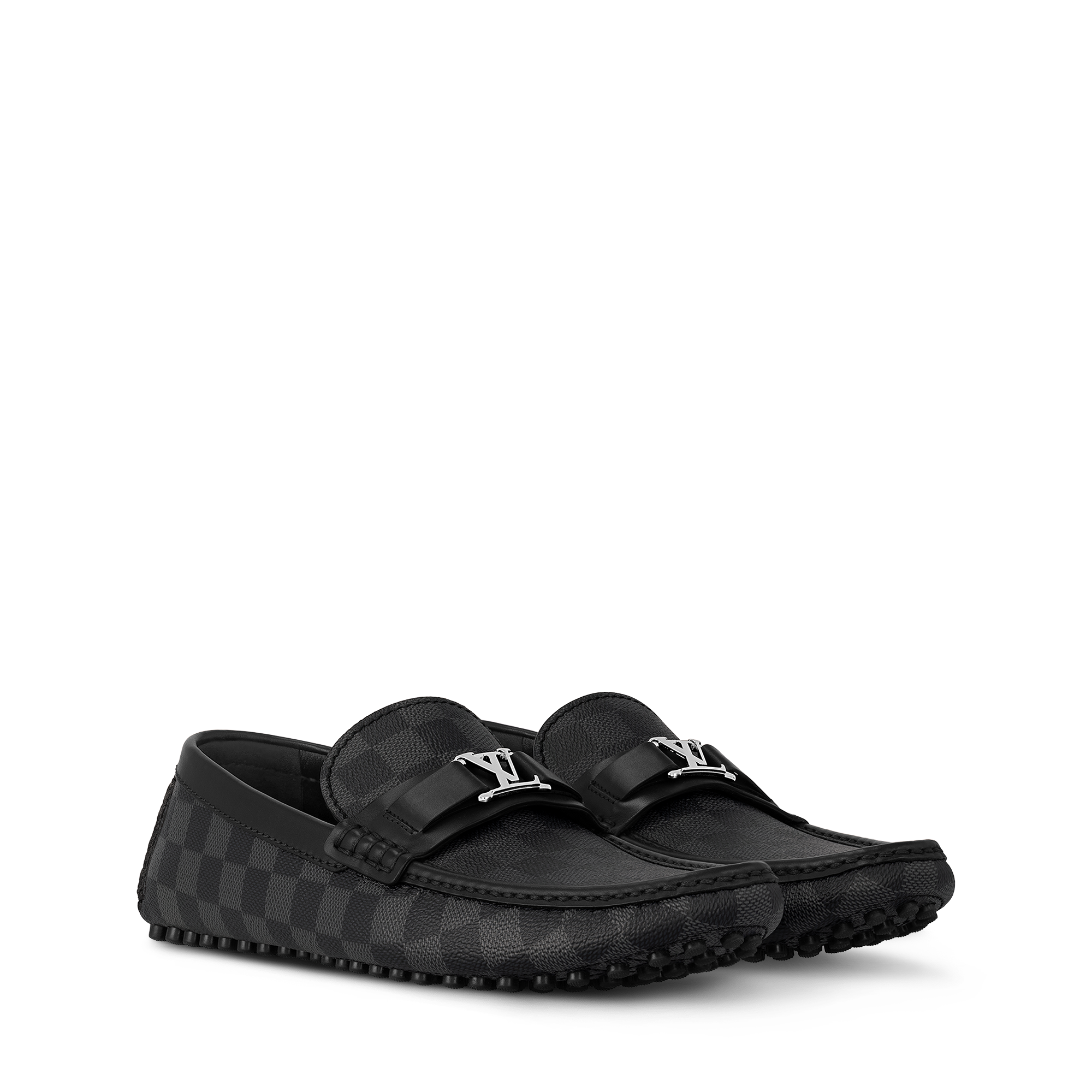Hockenheim Moccasin Damier Graphite Canvas in Men