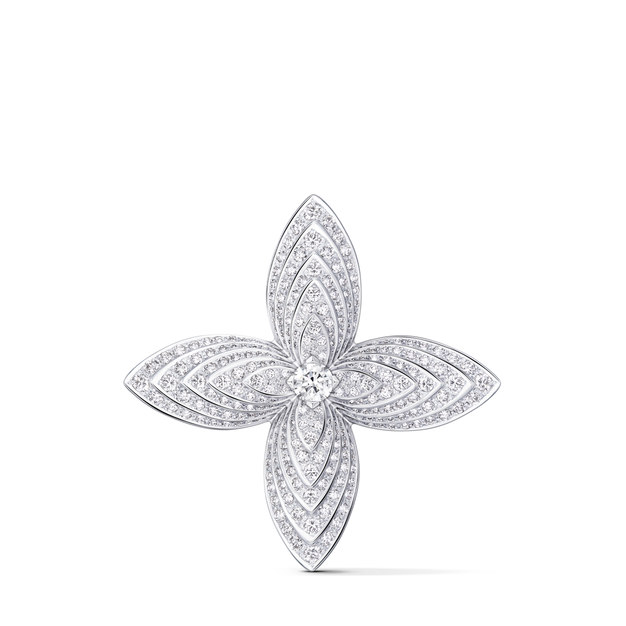 Idylle Blossom Brooch, White Gold & Diamonds  in Les Extraordinaires