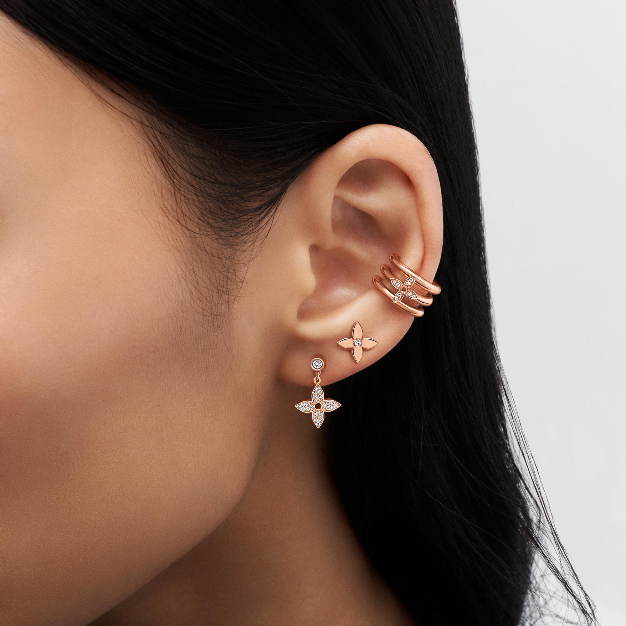 Idylle Blossom Ear Cuff, Pink Gold And Diamonds - Per Unit  in Jewellery