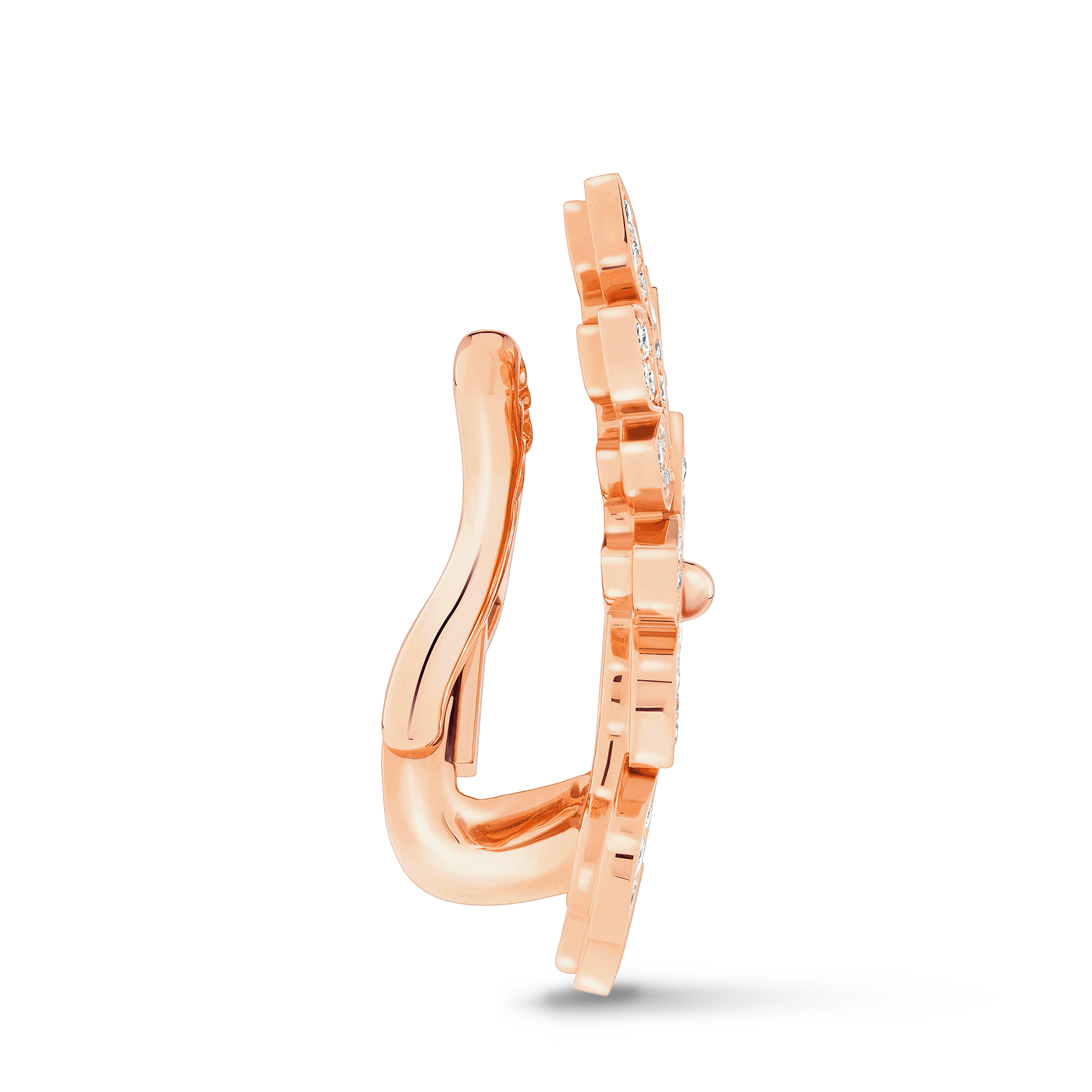 Idylle Blossom Ear Cuff, Pink Gold And Diamonds - Per Unit  in Jewellery