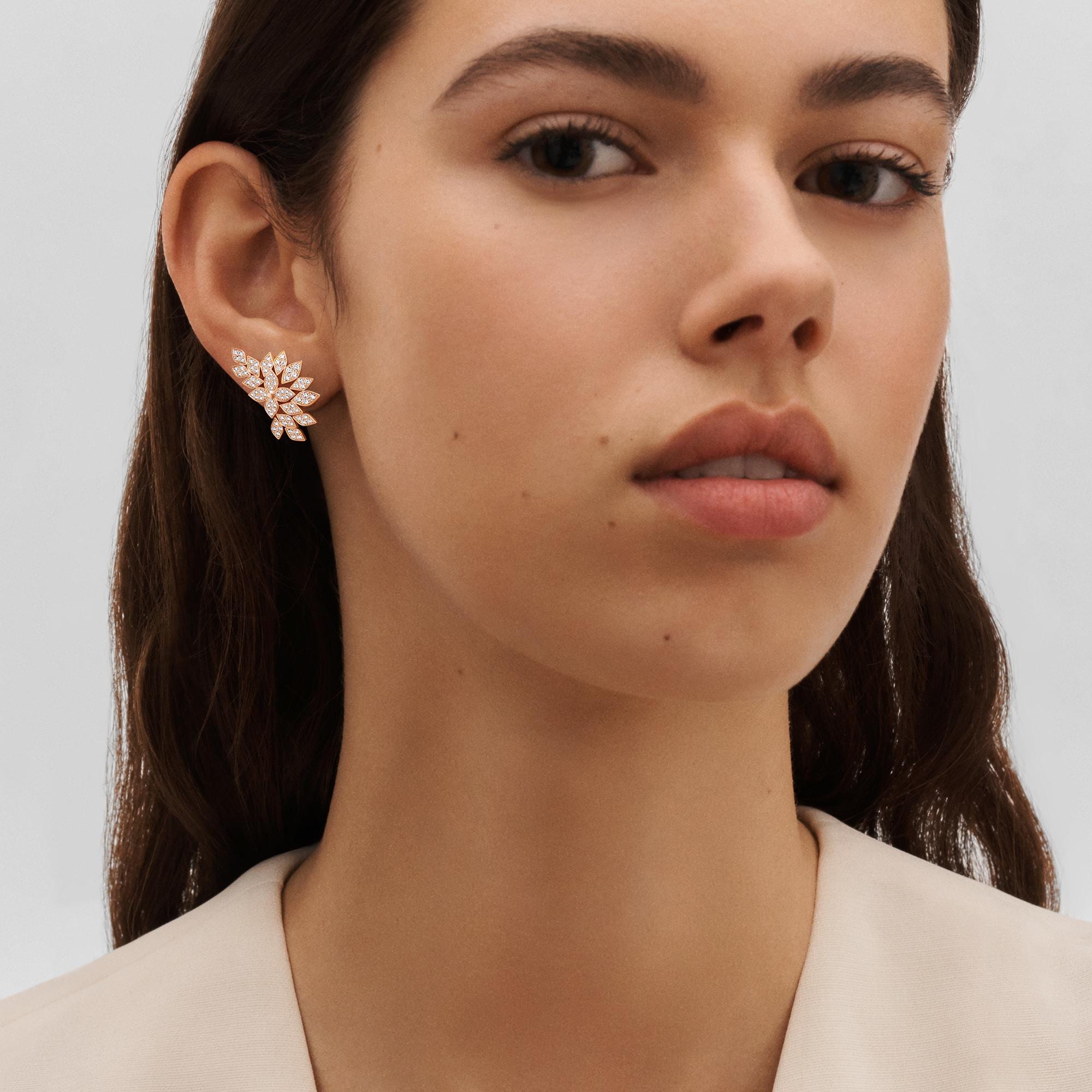 Idylle Blossom Ear Cuff, Pink Gold And Diamonds - Per Unit  in Jewellery