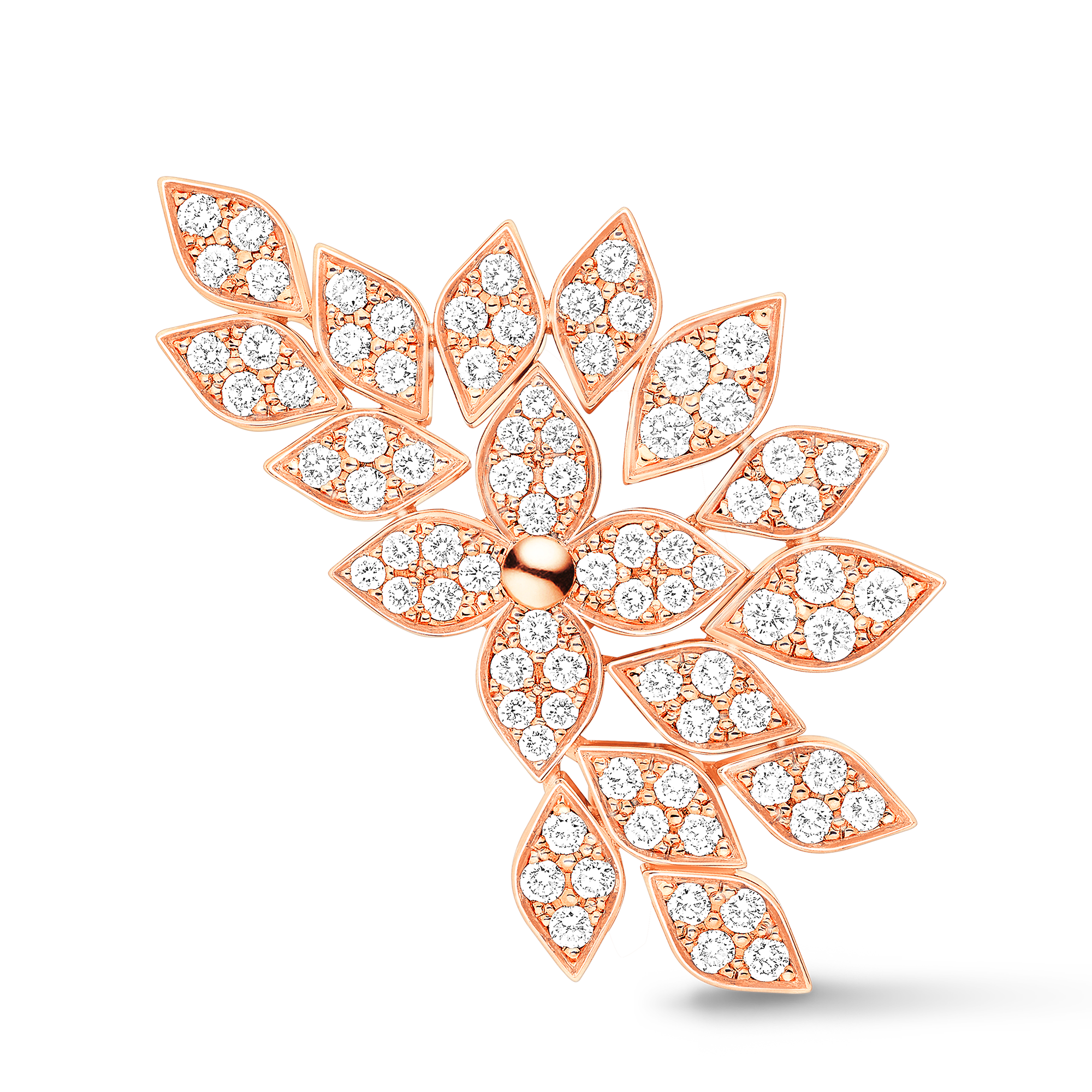 Idylle Blossom Ear Cuff, Pink Gold And Diamonds - Per Unit  in Jewellery