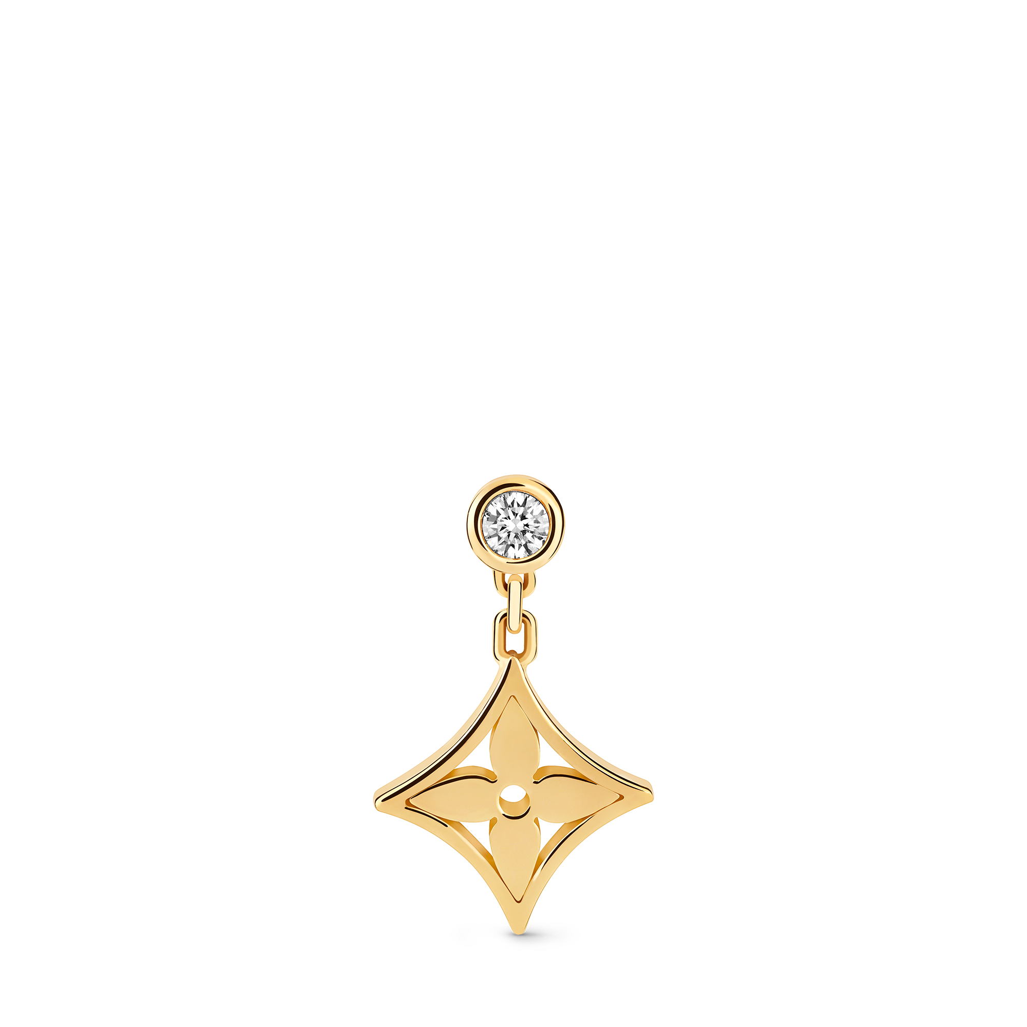 Idylle Blossom Ear Stud, Yellow Gold And Diamond - Per Unit  in Jewellery