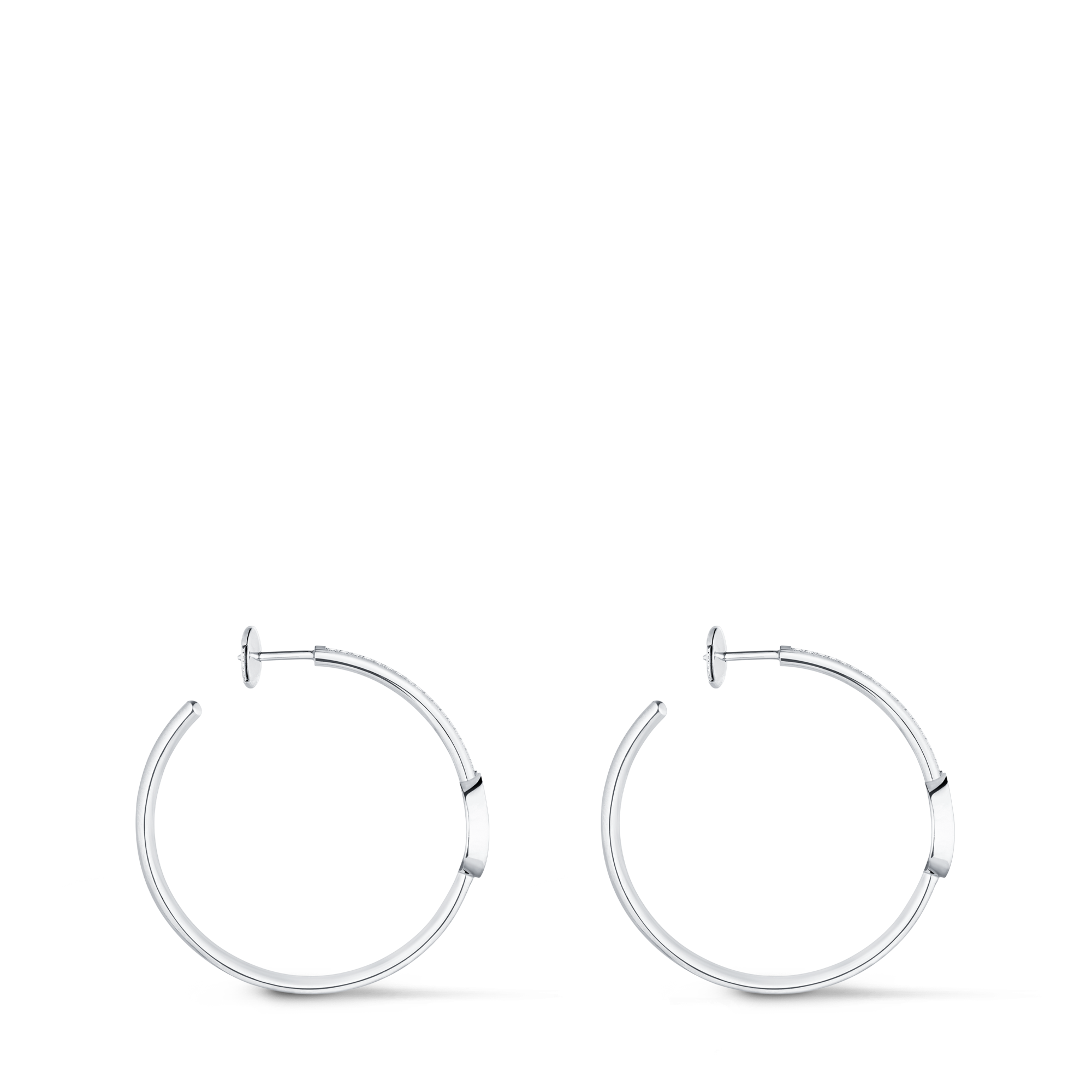 Idylle Blossom Hoops, White Gold And Diamonds  in Jewellery