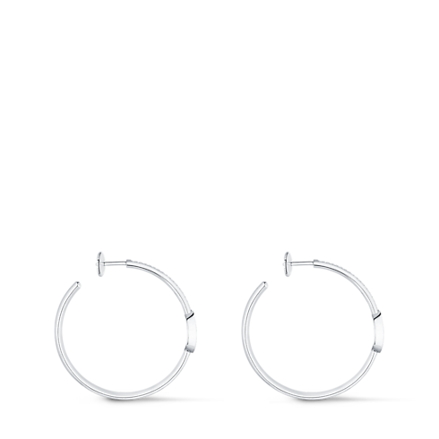 Idylle Blossom Hoops, White Gold And Diamonds in Jewellery's Categories All Fine Jewellery collections by Louis Vuitton (Product zoom)