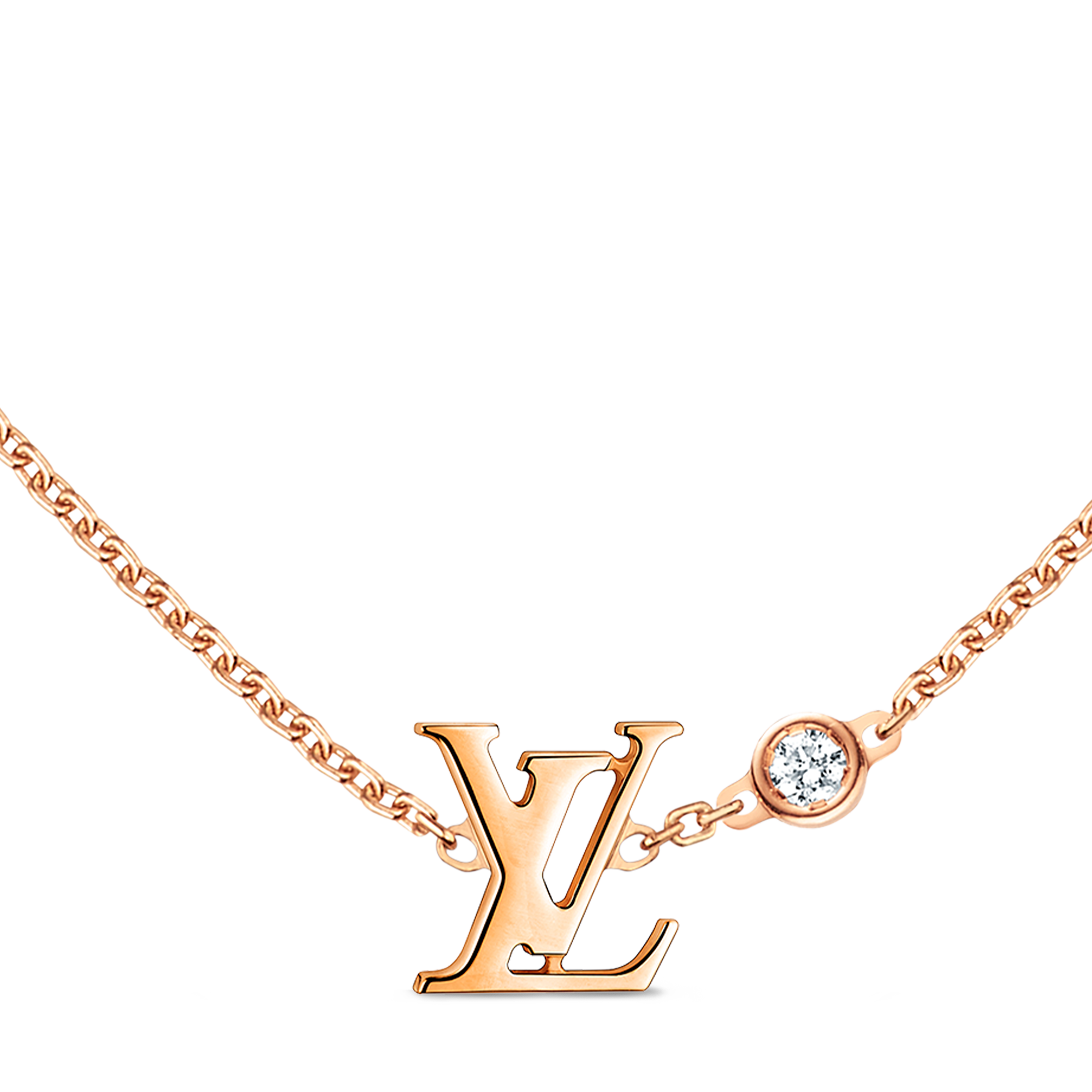 Idylle Blossom LV Pendant, Pink Gold and Diamond  in Jewellery