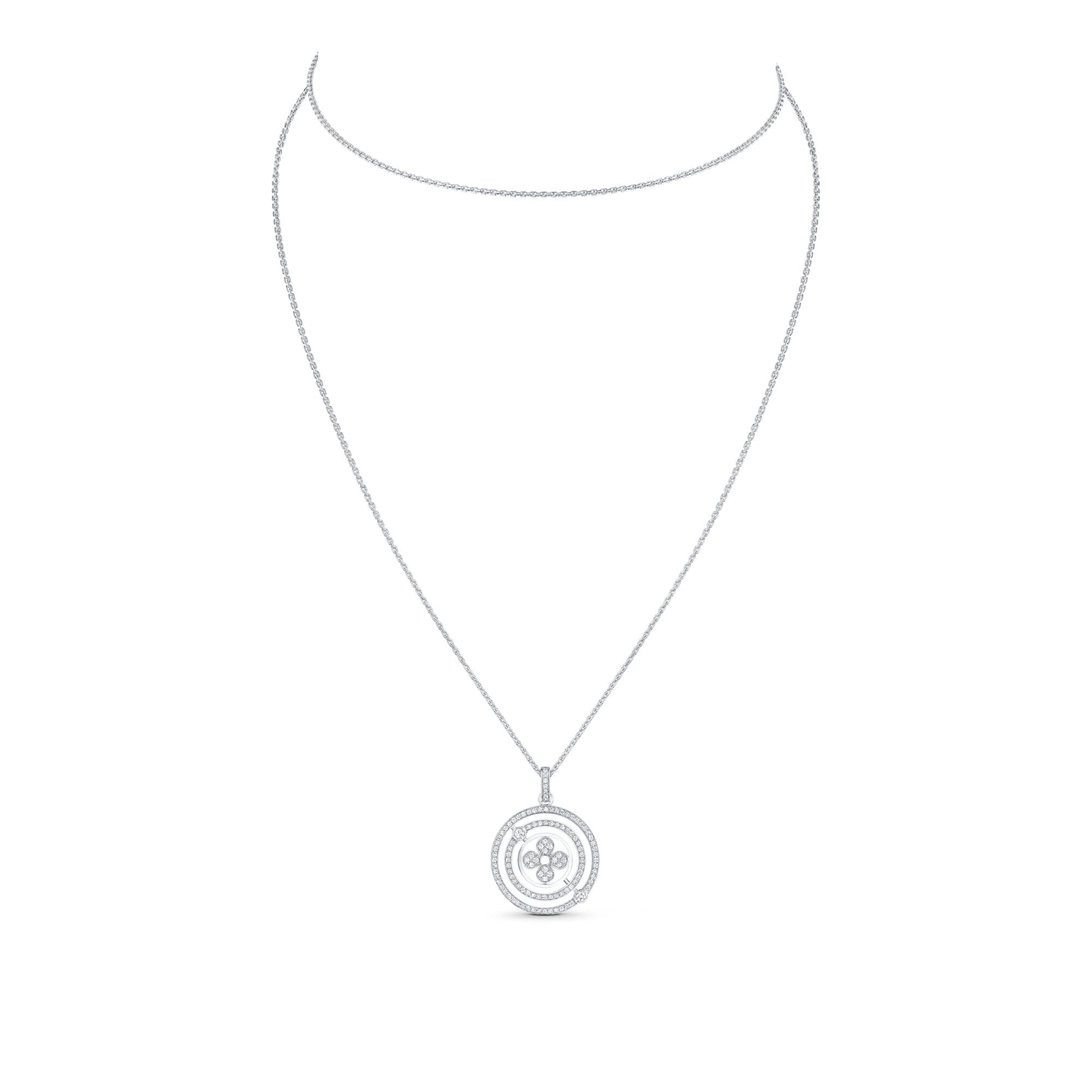 Idylle Blossom Medallion, White Gold And Diamonds  in Jewellery