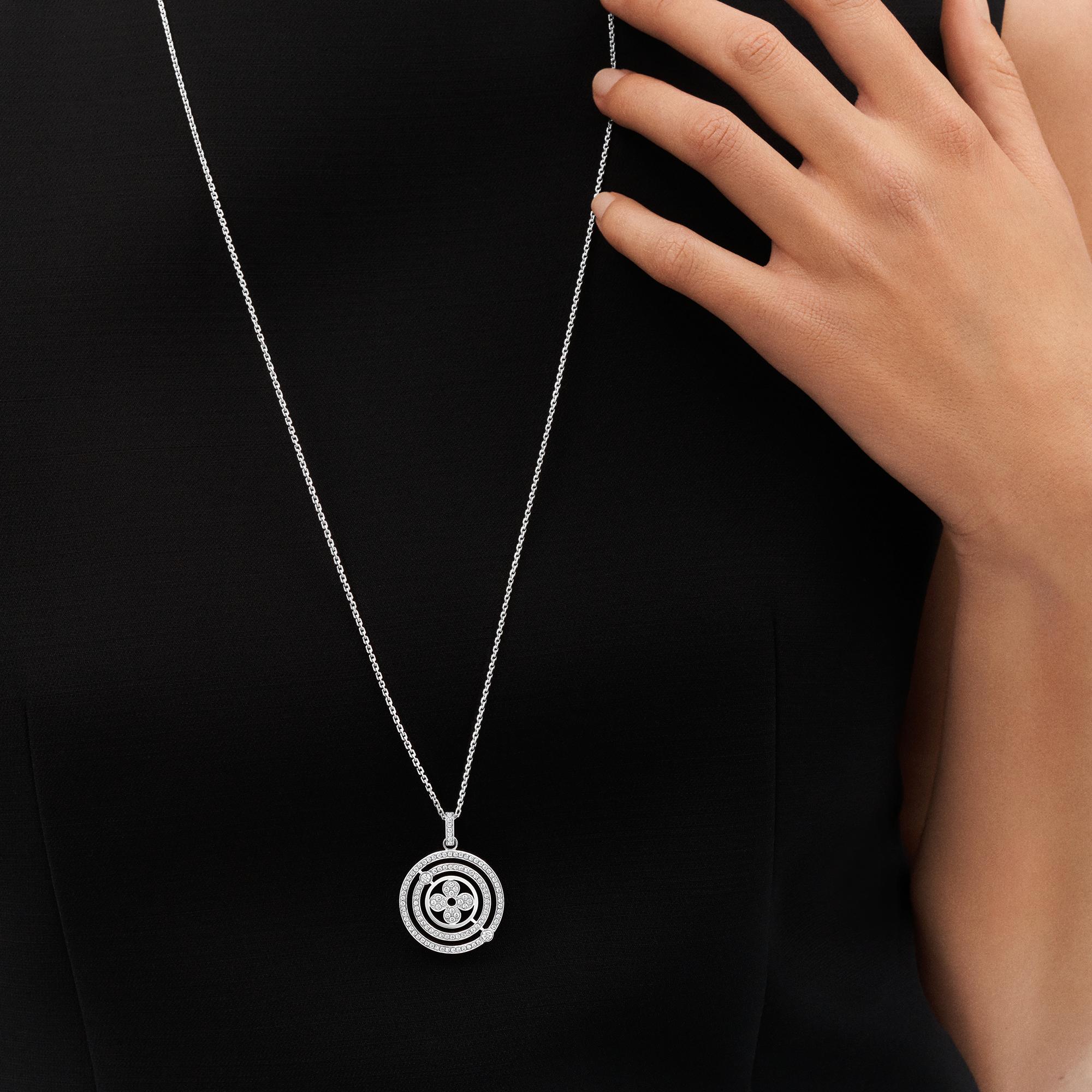 Idylle Blossom Medallion, White Gold And Diamonds  in Jewellery