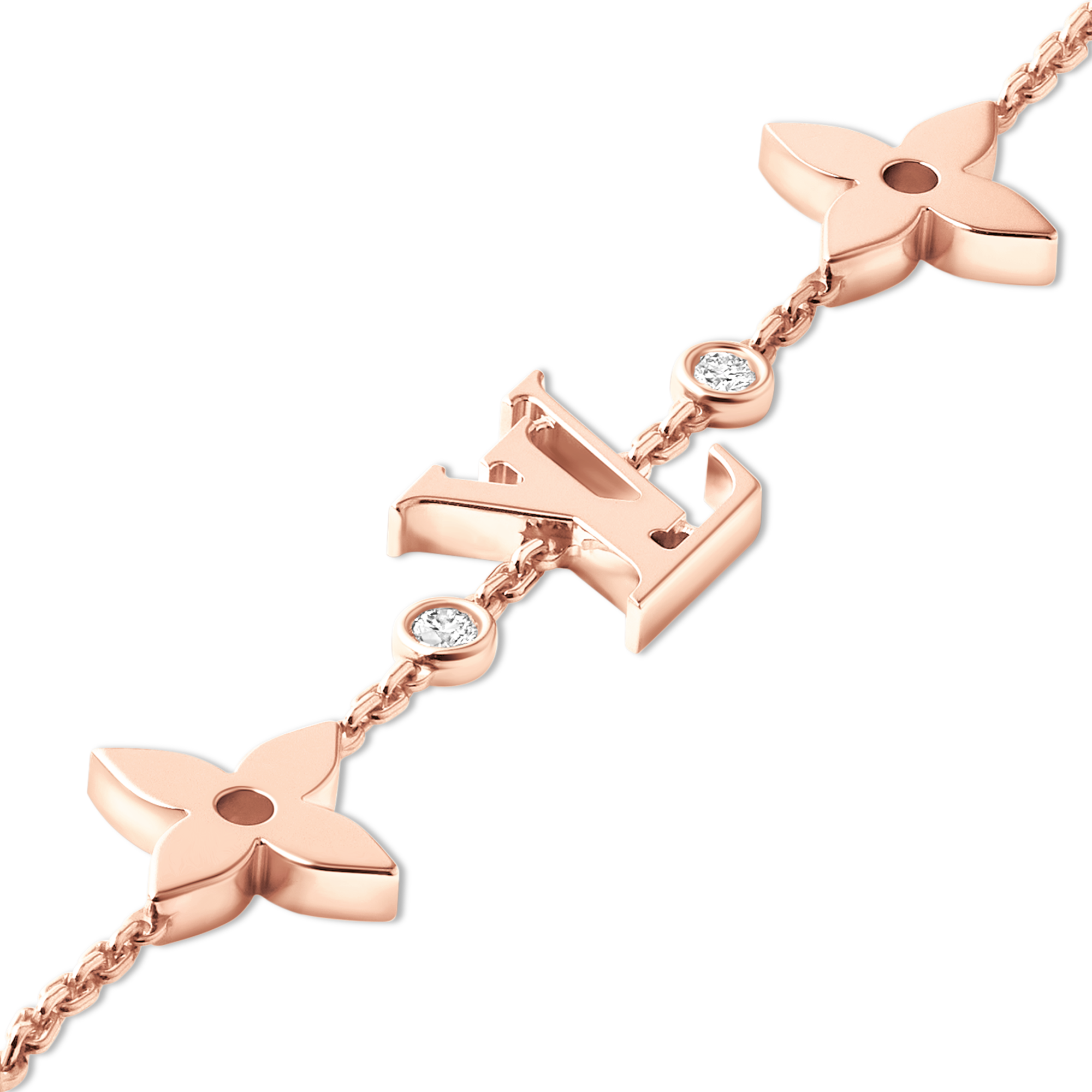 Idylle Blossom Multi-Motif Bracelet, Pink Gold and Diamonds  in Jewellery