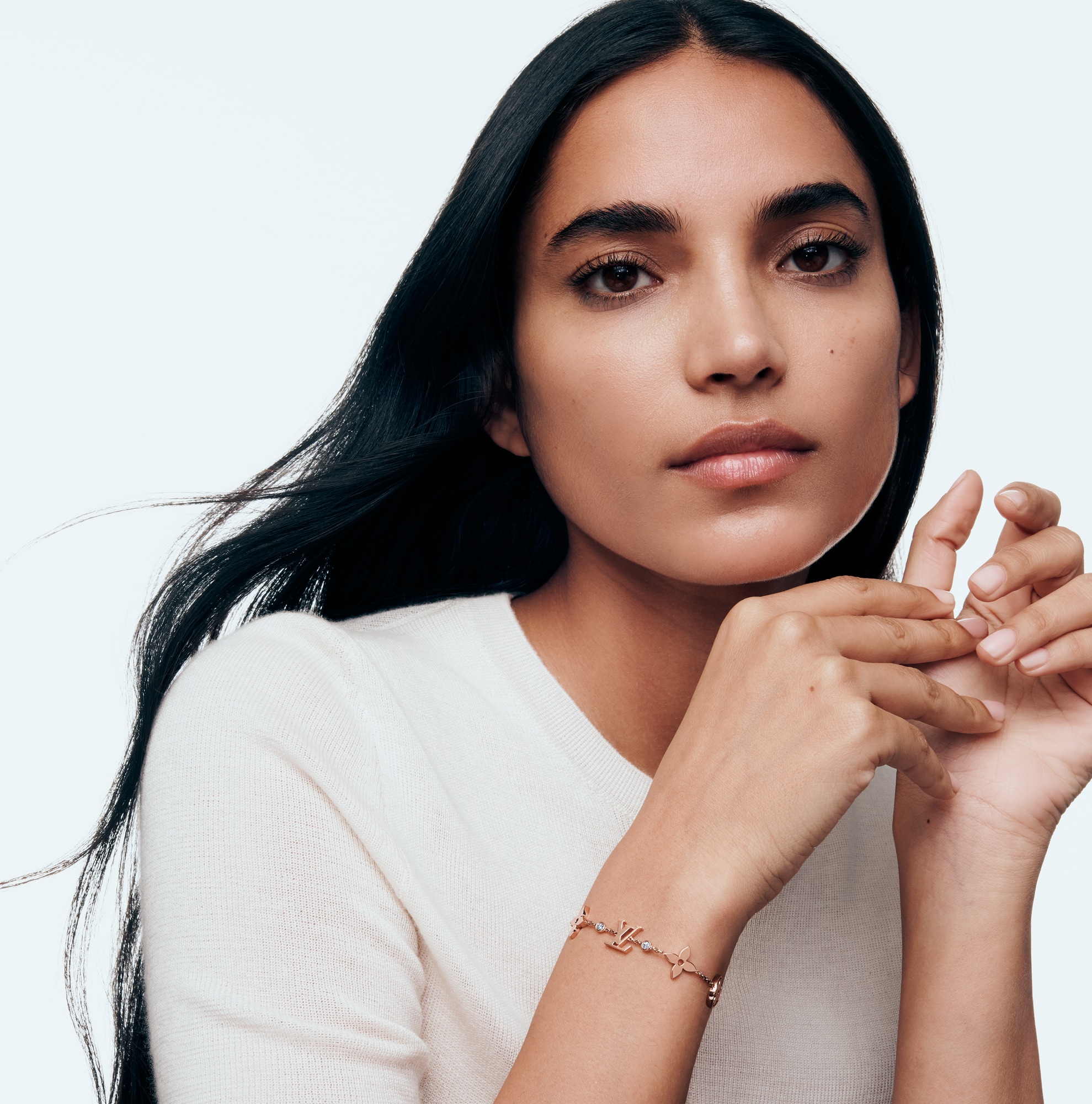 Idylle Blossom Multi-Motif Bracelet, Pink Gold and Diamonds  in Jewellery