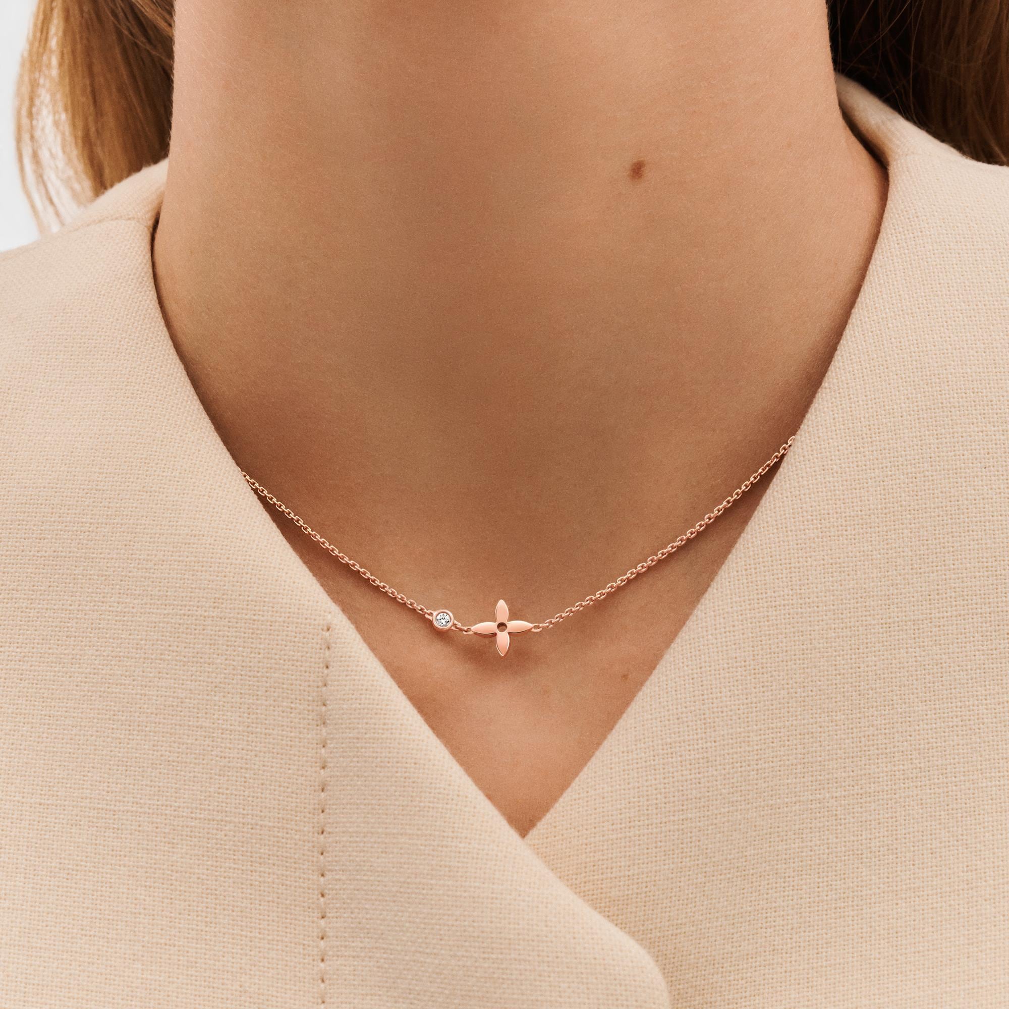 Idylle Blossom pendant, pink gold and diamond  in Jewellery