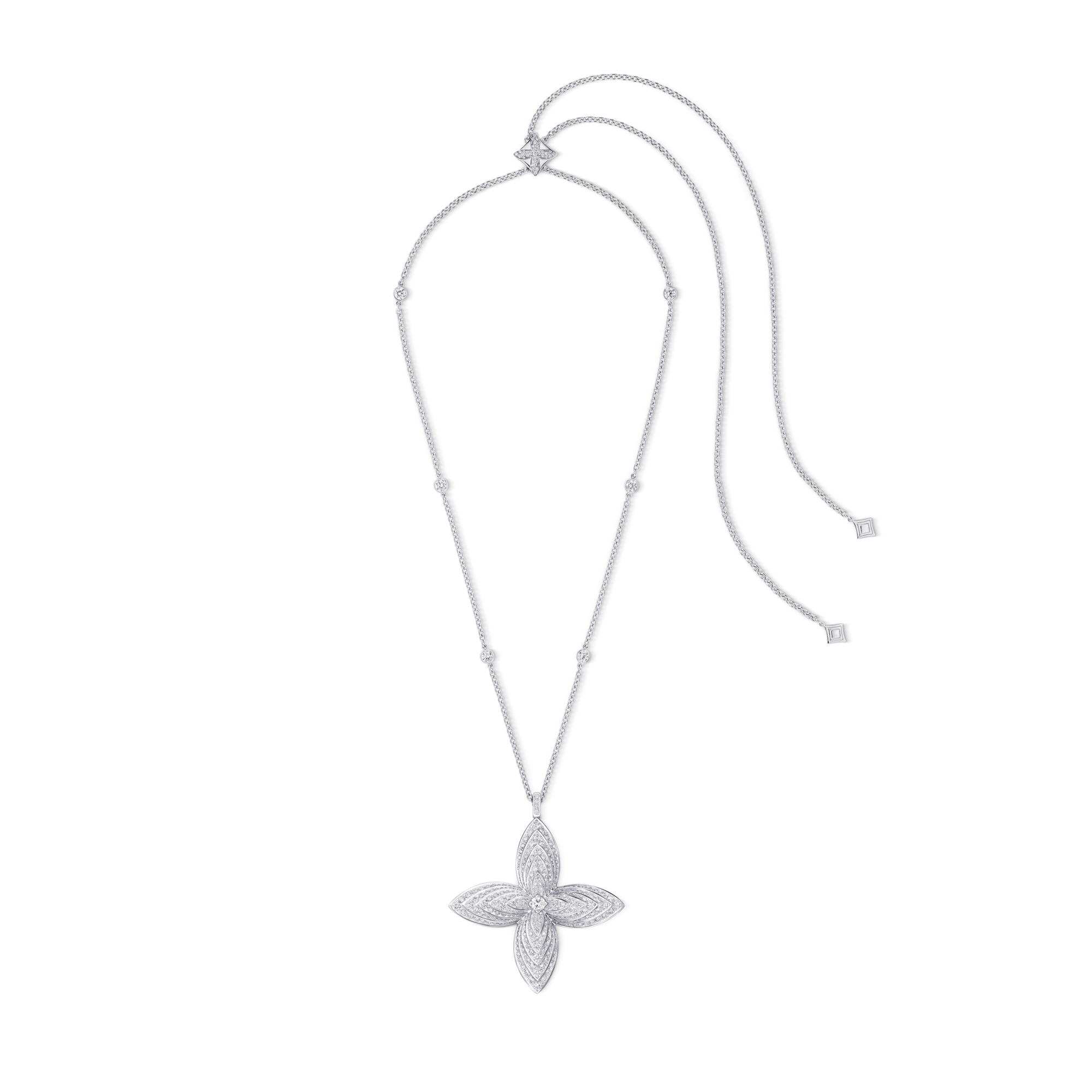 Idylle Blossom Pendant, White Gold & Diamonds  in Les Extraordinaires