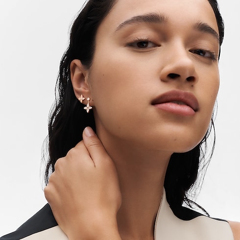 Idylle Blossom Reversible Stud, Pink And Yellow Gold And Diamond - Per Unit in Jewellery's Categories Earrings collections by Louis Vuitton (Product zoom)