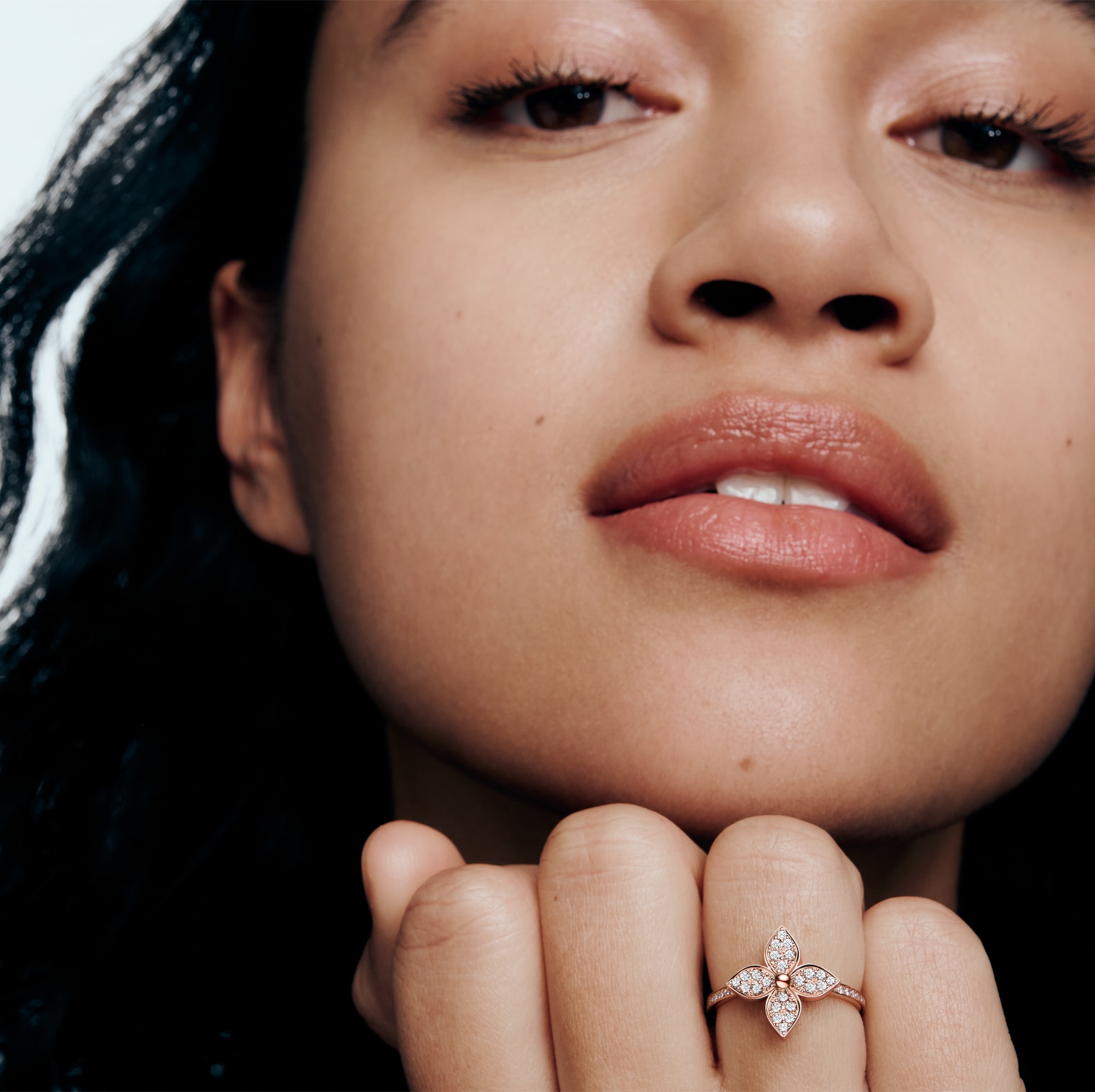 Idylle Blossom Ring, Pink Gold and Diamonds  in Jewellery