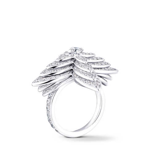 Idylle Blossom Ring, White Gold and Diamonds in Les Extraordinaires's Jewelry Rings collections by Louis Vuitton (Product zoom)