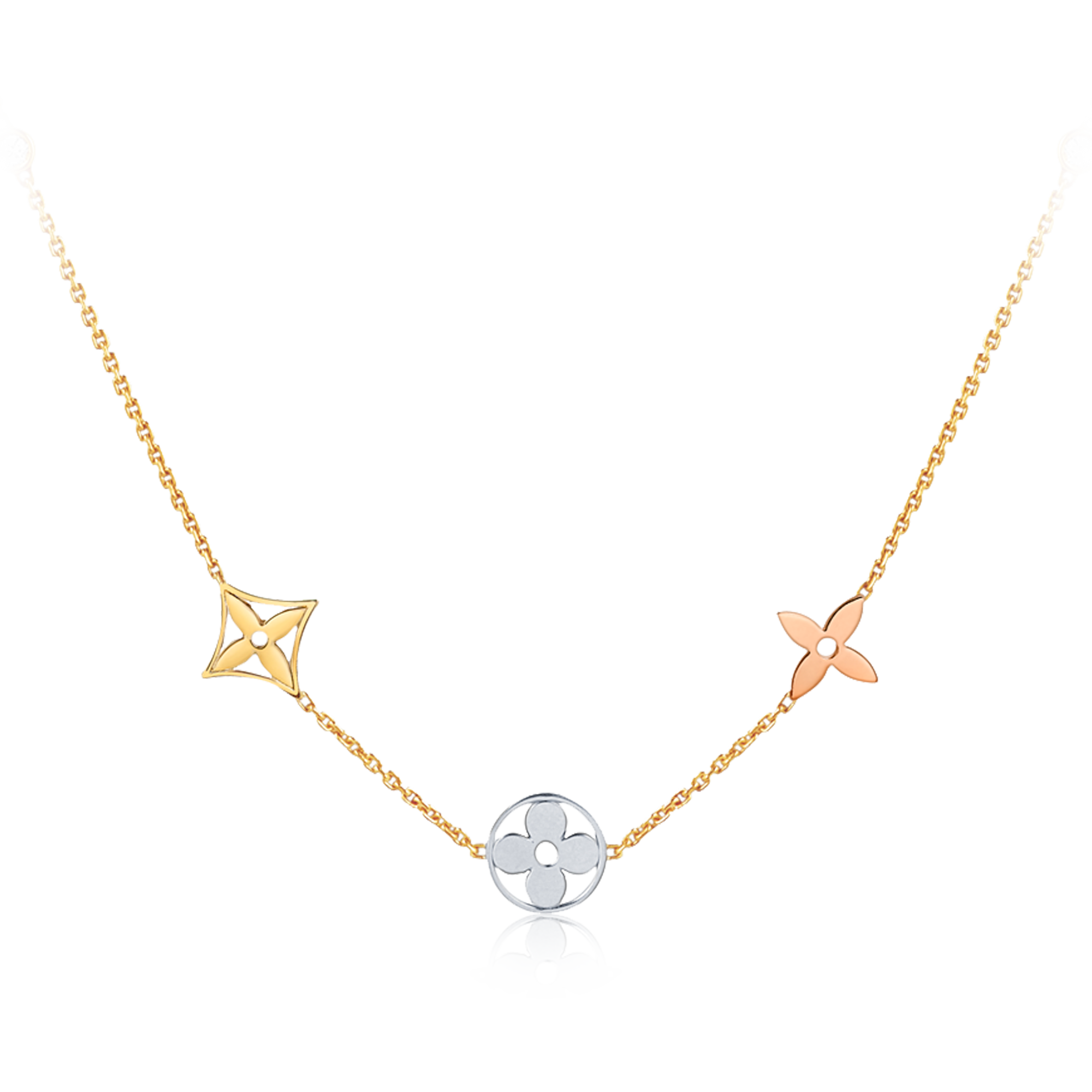 Idylle Blossom sautoir, 3 golds and diamonds  in Jewellery