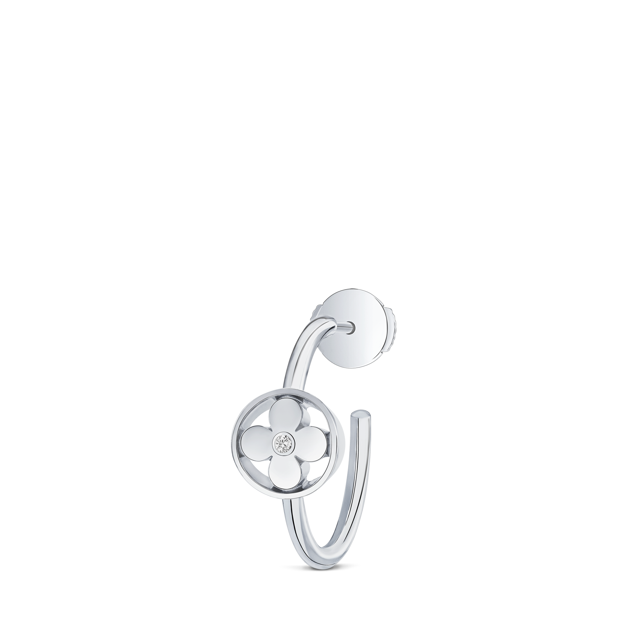 Idylle Blossom Small Hoop, White Gold And Diamond - Per Unit  in Jewellery