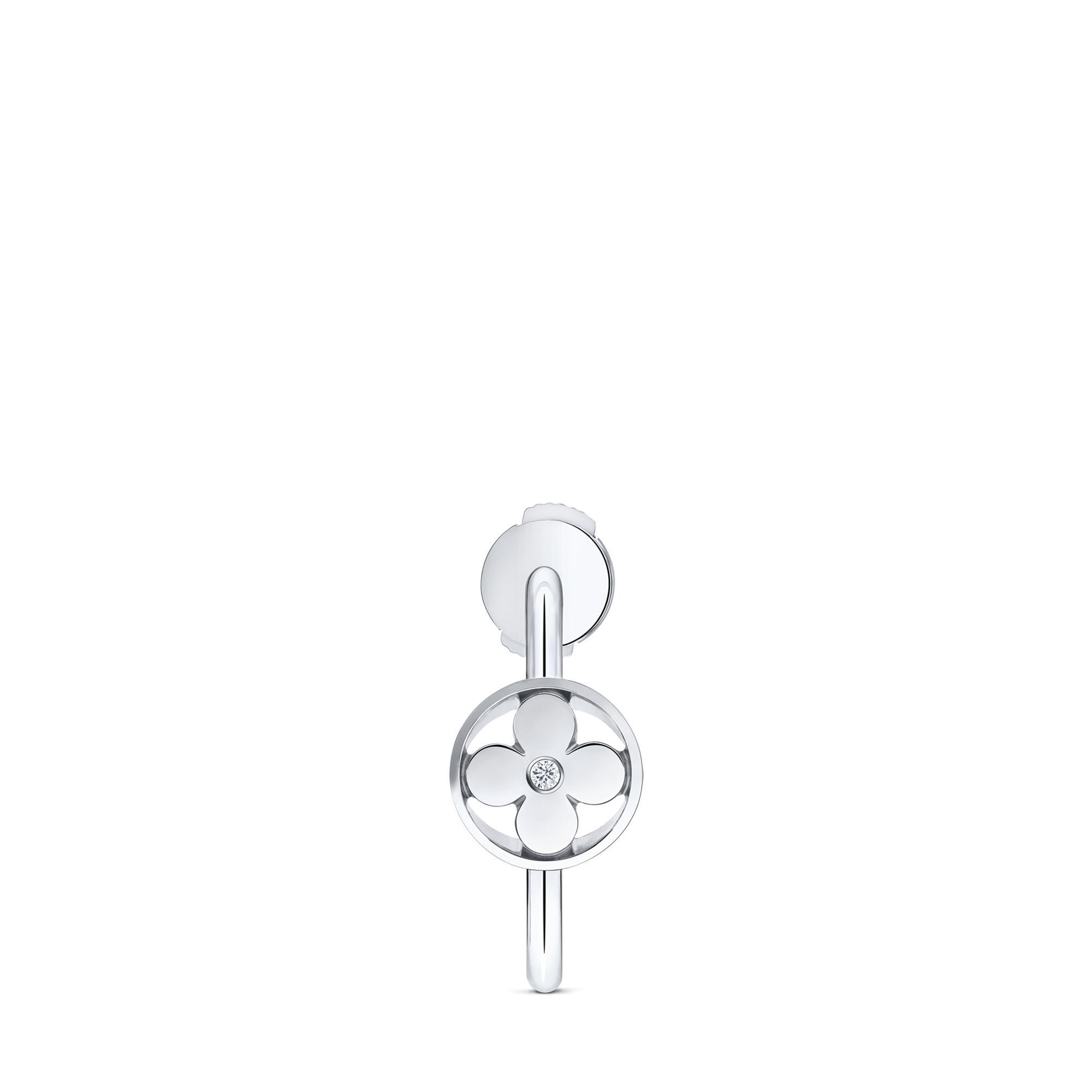 Idylle Blossom Small Hoop, White Gold And Diamond - Per Unit  in Jewellery