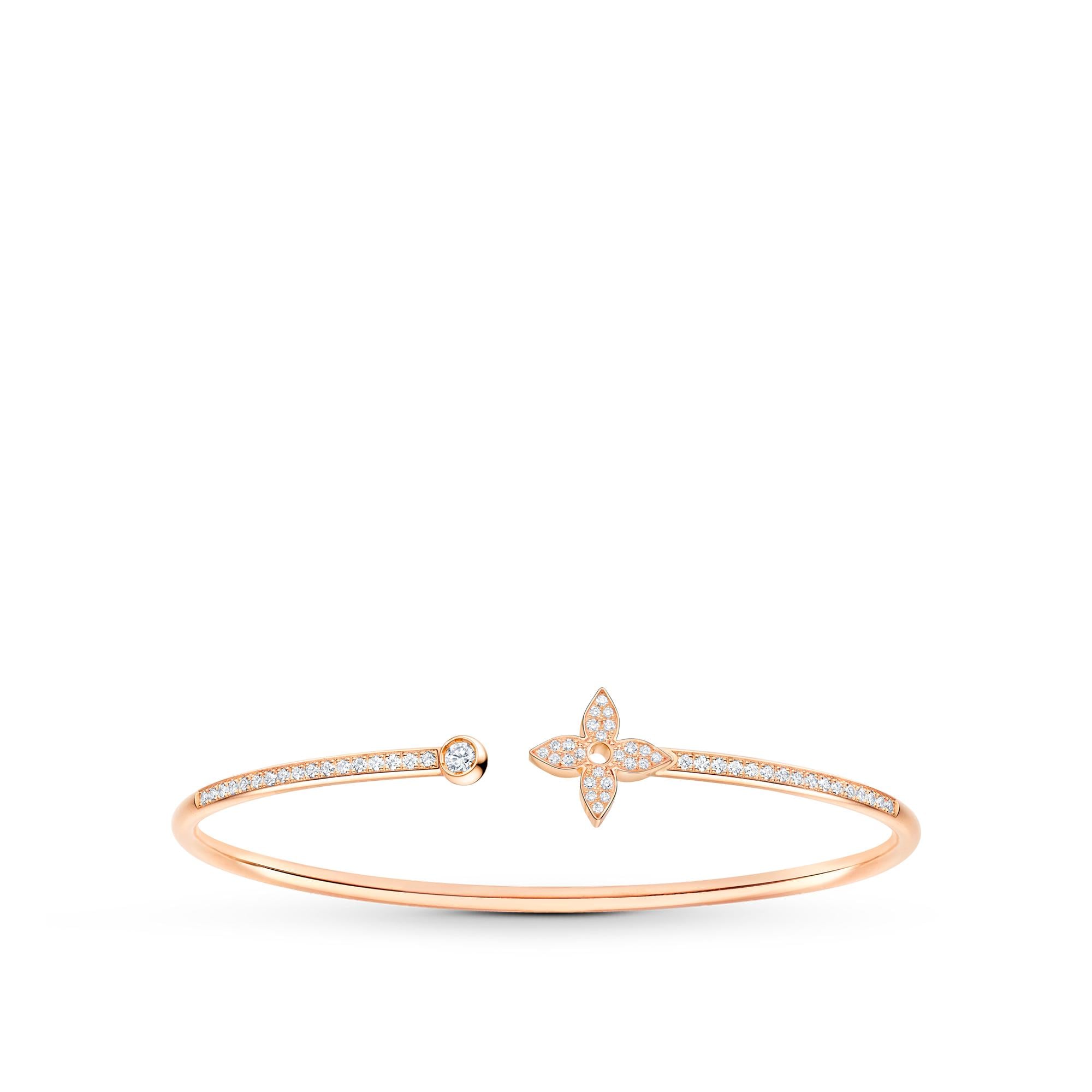 Idylle Blossom Twist Bracelet, Pink Gold And Diamonds  in Jewellery