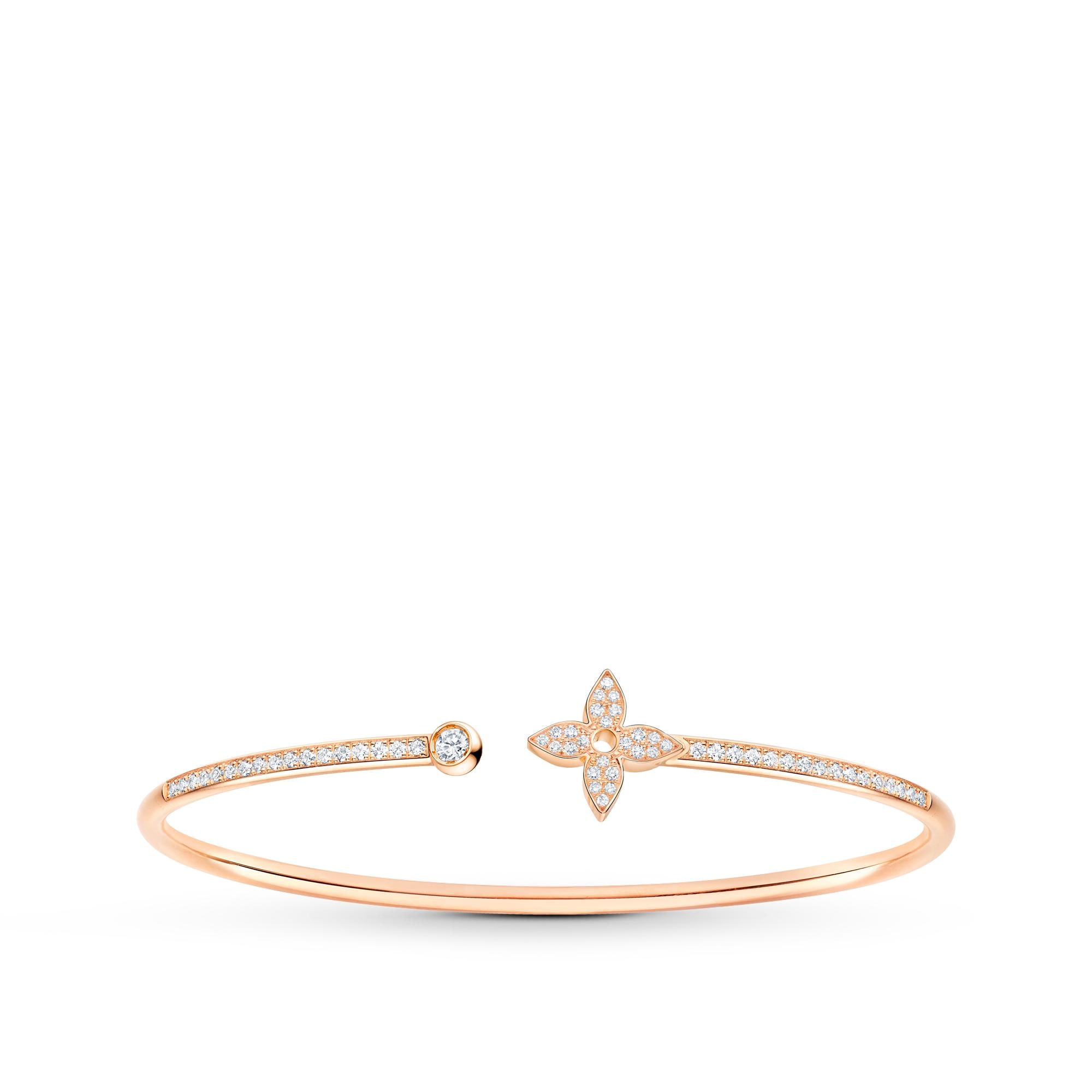 Idylle Blossom Twist Bracelet, Pink Gold And Diamonds  in Jewellery