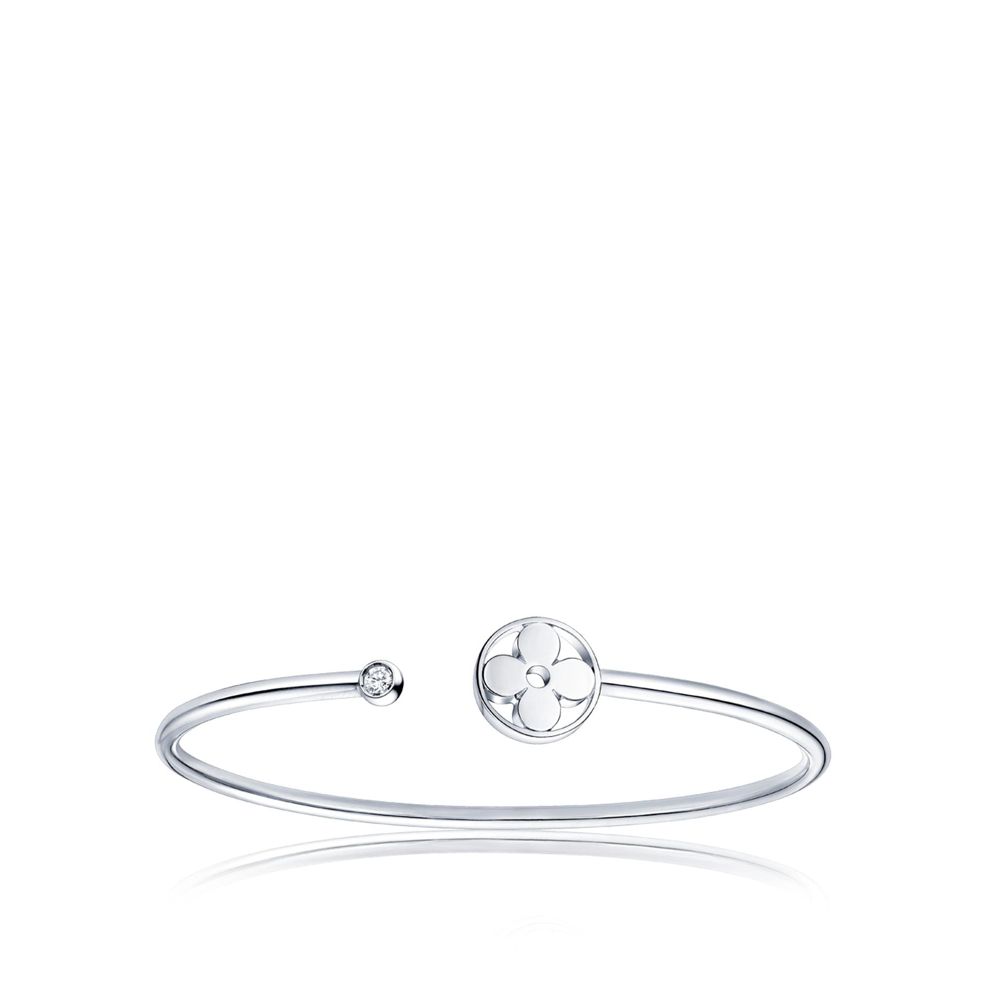 Idylle Blossom Twist Bracelet, White Gold  in Jewellery