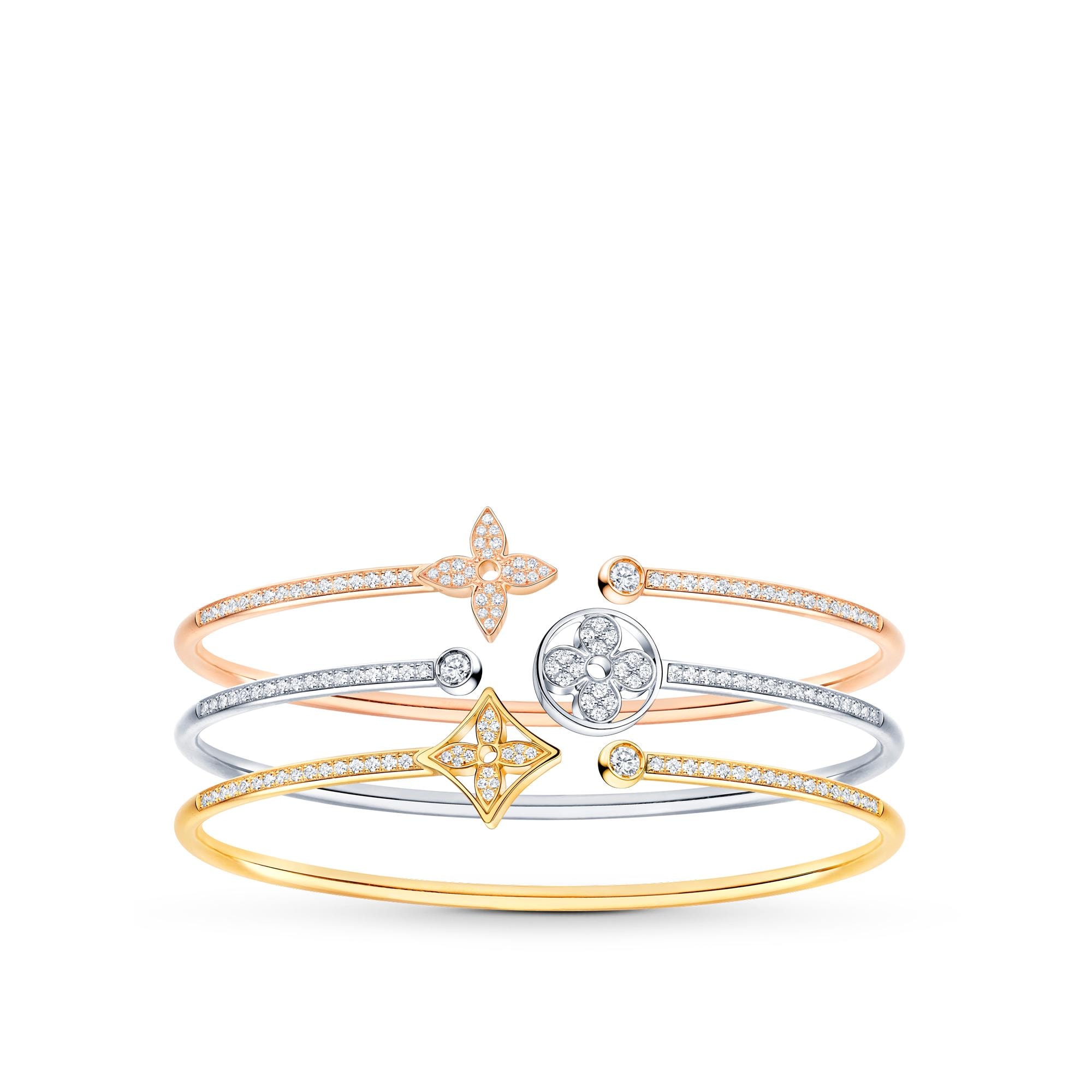 Idylle Blossom Twist Bracelet, White Gold And Diamonds  in Jewellery