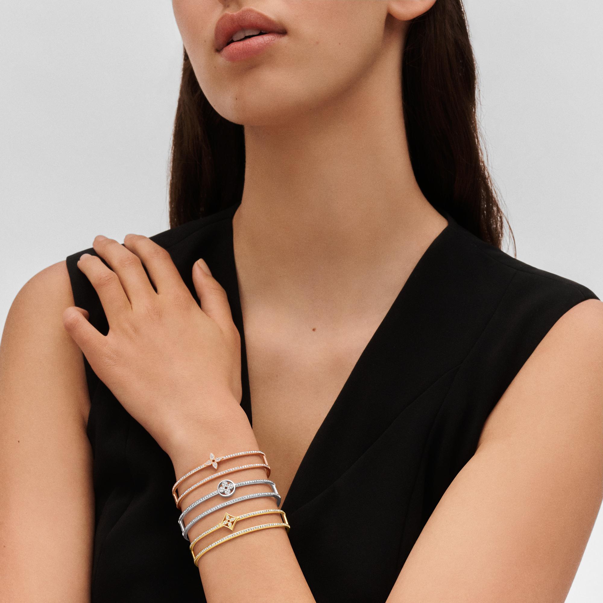 Idylle Blossom Two-Row Bracelet, Yellow Gold And Diamonds  in Jewellery