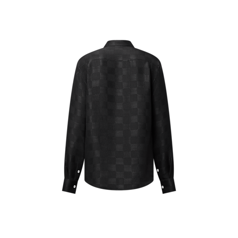 Jacquard Damier Long-Sleeved Silk Shirt in Men's Ready-to-Wear Shirts collections by Louis Vuitton (Product zoom)