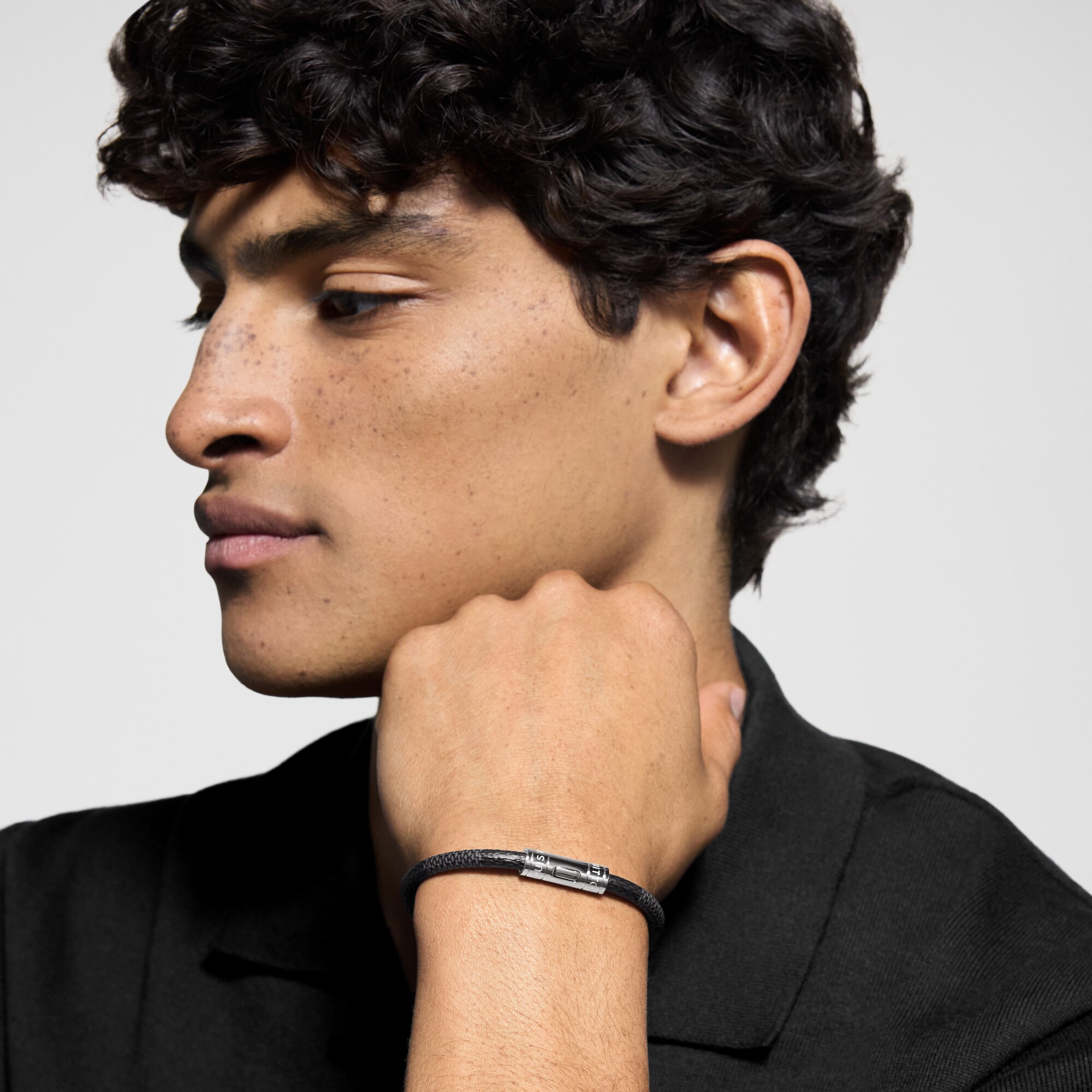 Keep It Bracelet Damier Graphite in Men