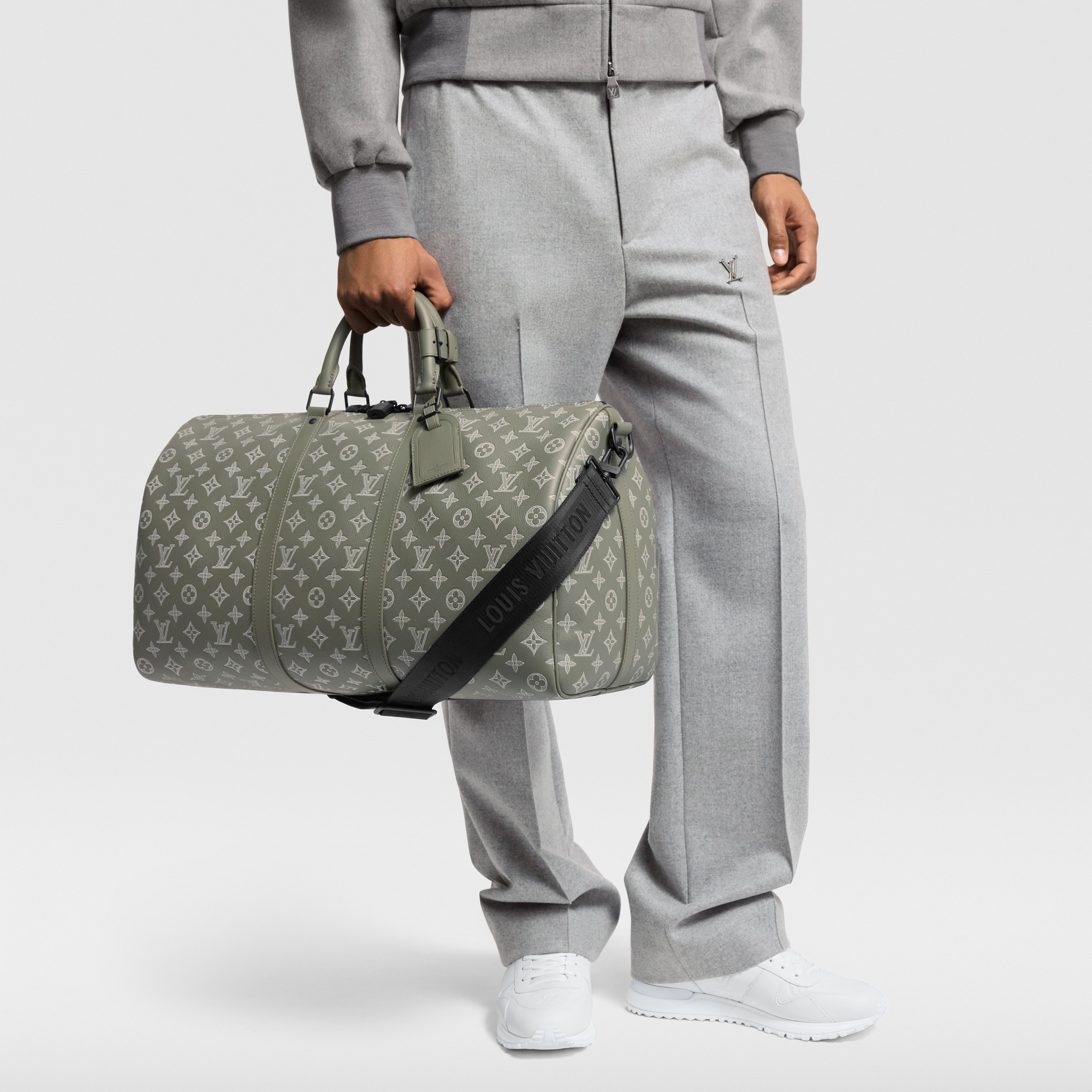 Keepall Bandoulière 50 Monogram Shadow Leather in Men